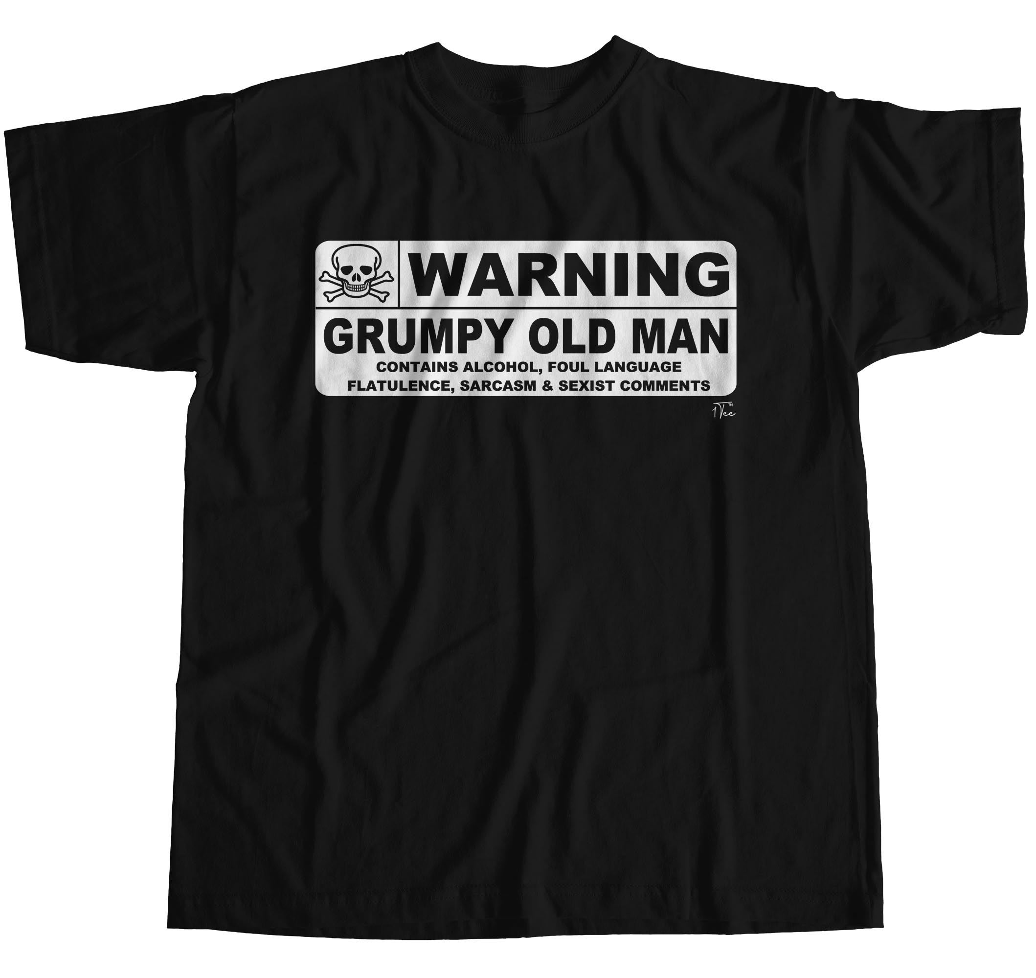 1Tee Mens Warning Grumpy Old Man T-Shirt | eBay