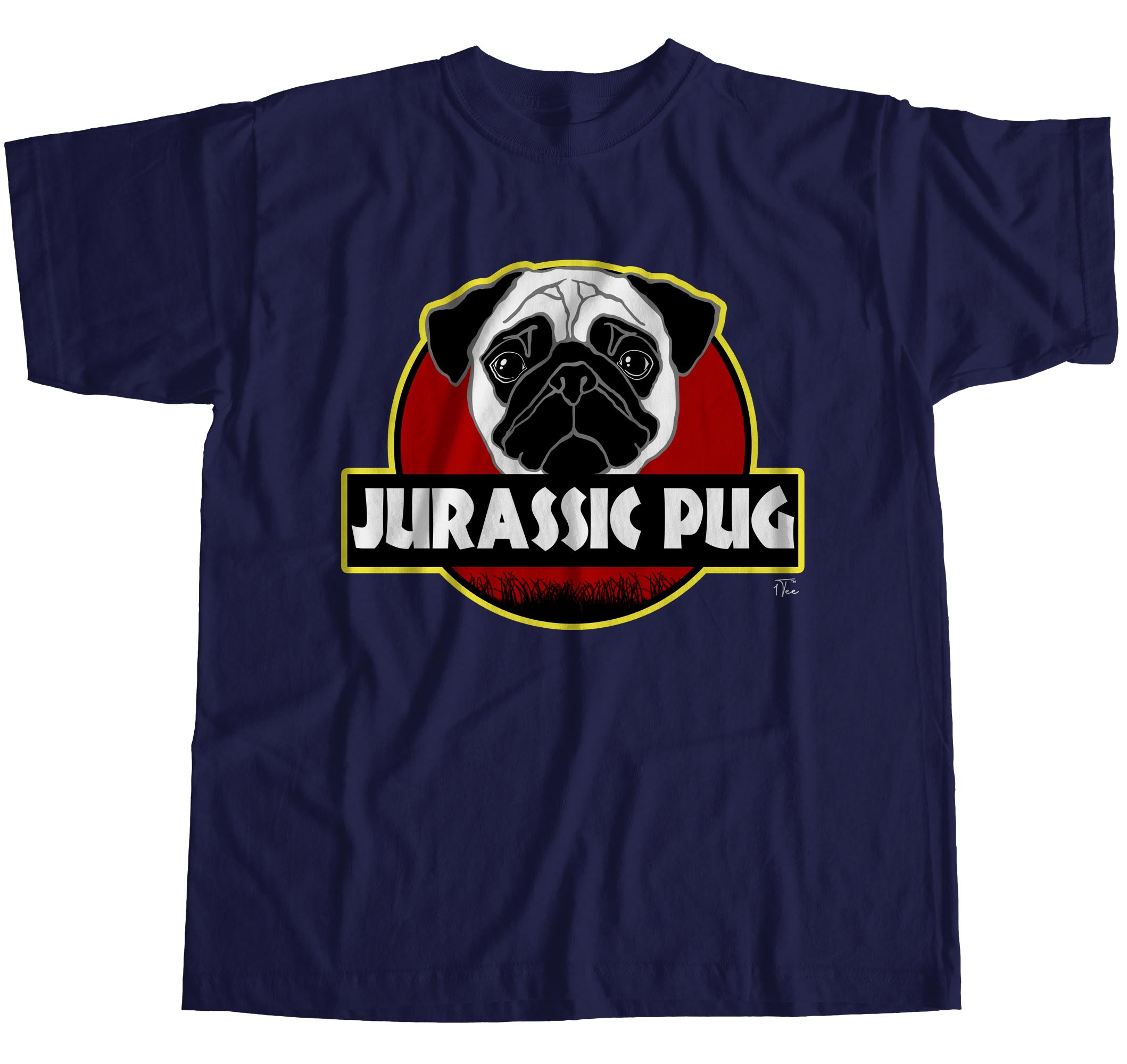 1Tee Mens Jurassic Pug T-Shirt | eBay