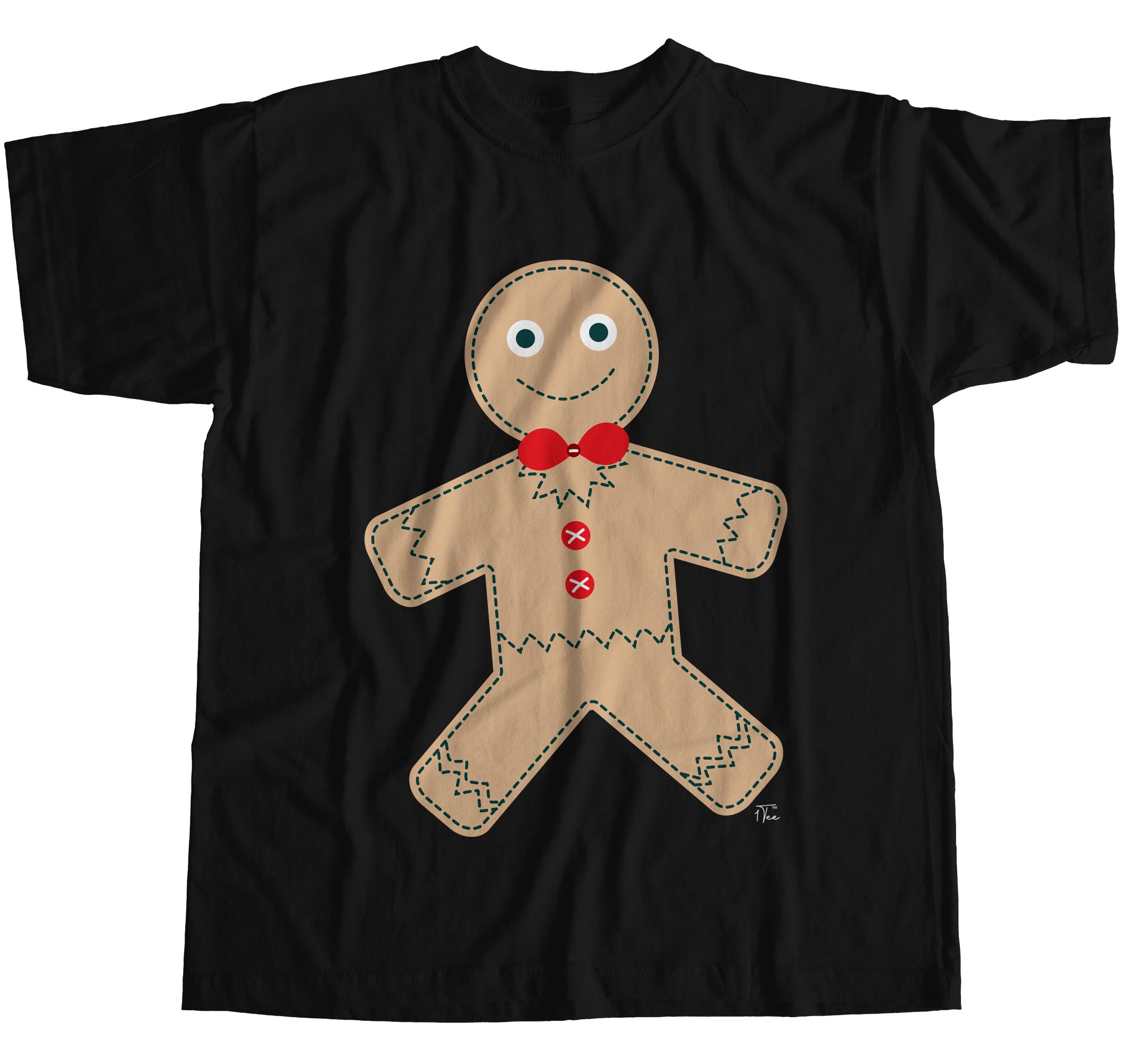 1Tee Mens Christmas Gingerbread Man TShirt eBay