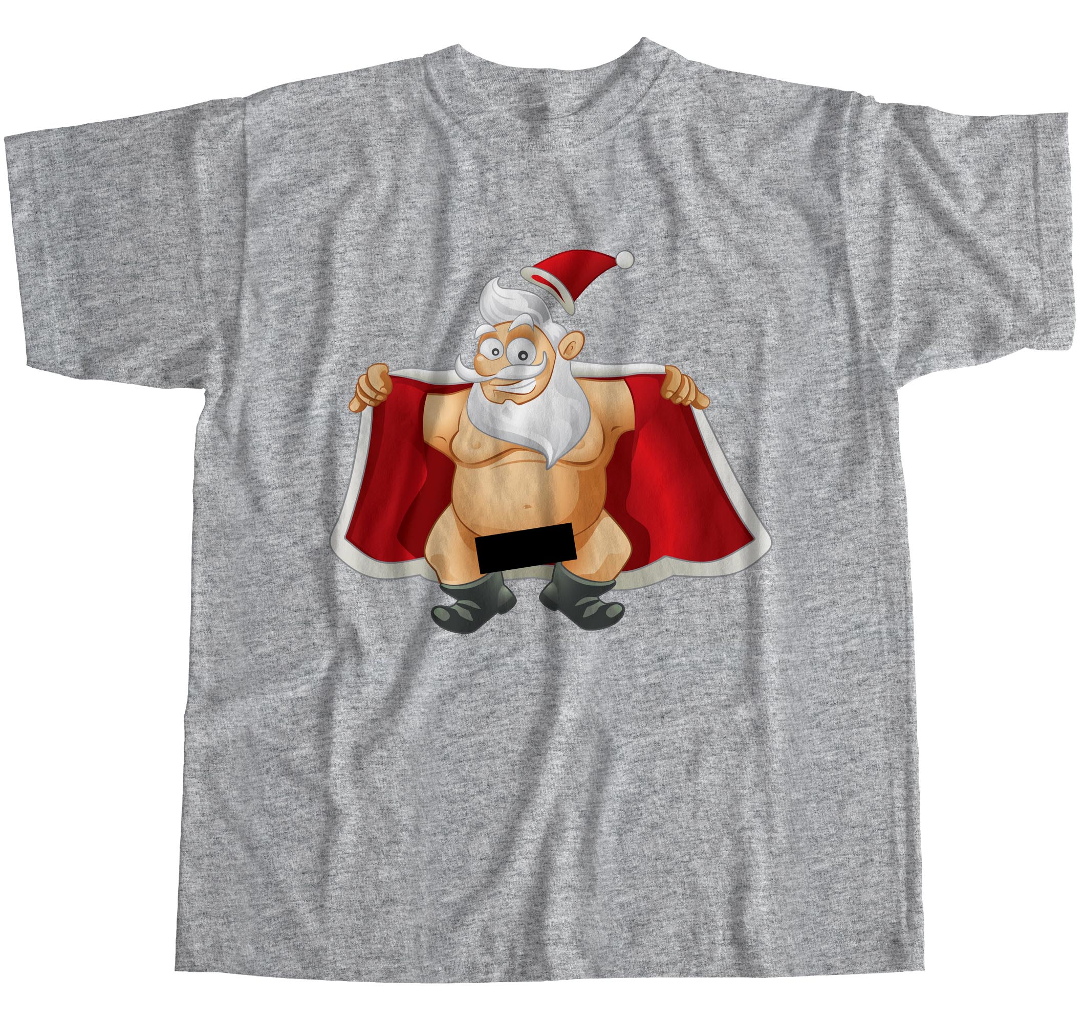 1tee Mens Flashing Naked Christmas Santa Claus T Shirt Ebay