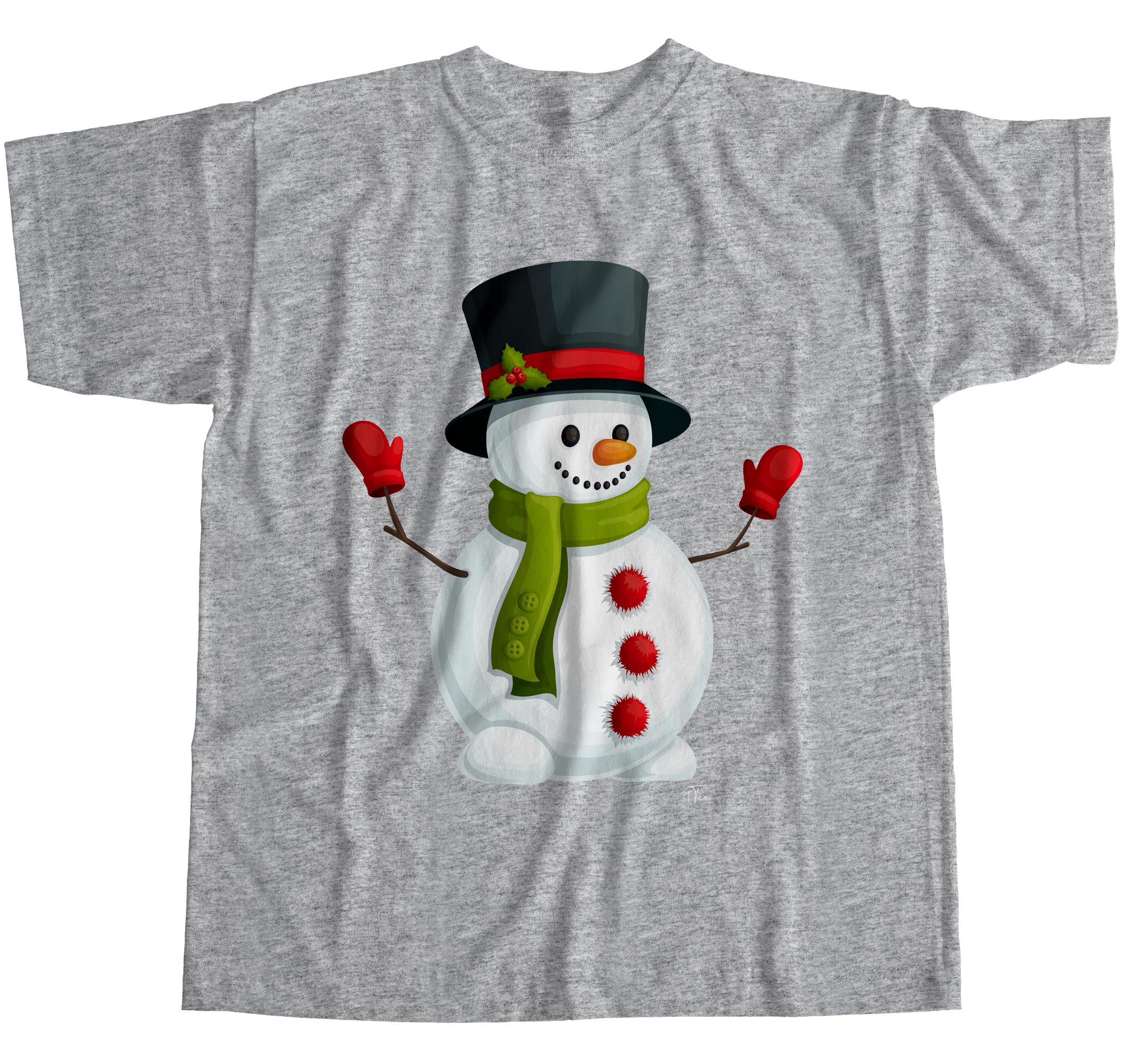 white snowman shirt