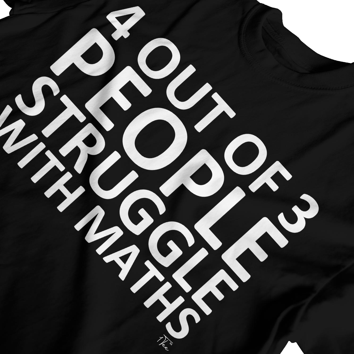 1Tee Mens 4 Out Of 3 People Struggle With Math T-Shirt - Picture 10 of 24