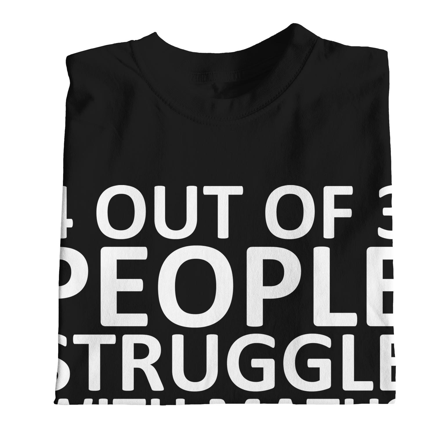 1Tee Mens 4 Out Of 3 People Struggle With Math T-Shirt - Picture 11 of 24