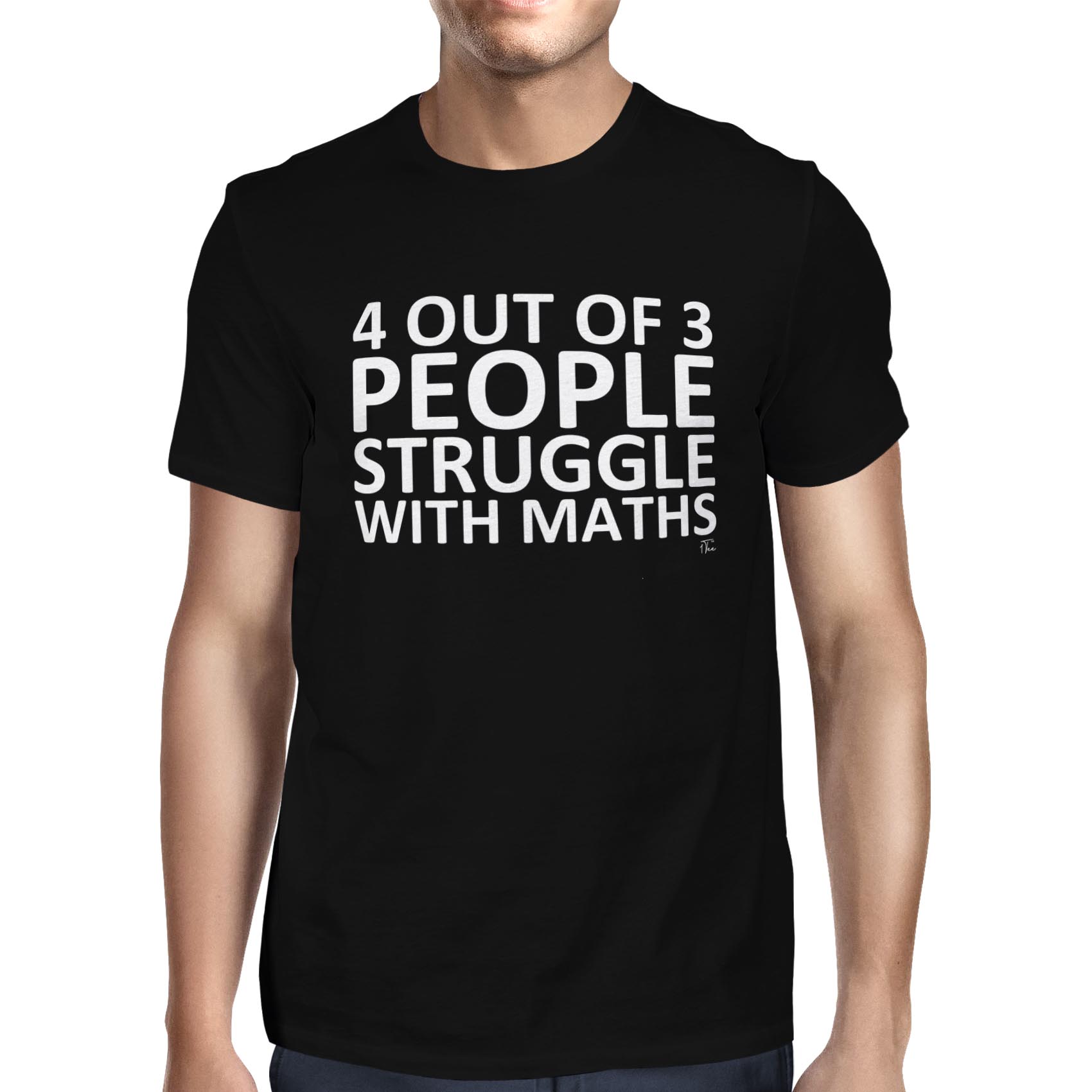 1Tee Mens 4 Out Of 3 People Struggle With Math T-Shirt - Picture 7 of 24