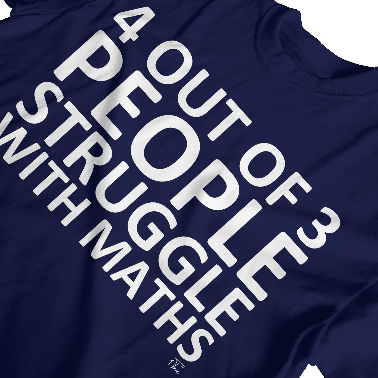 1Tee Mens 4 Out Of 3 People Struggle With Math T-Shirt - Picture 16 of 24