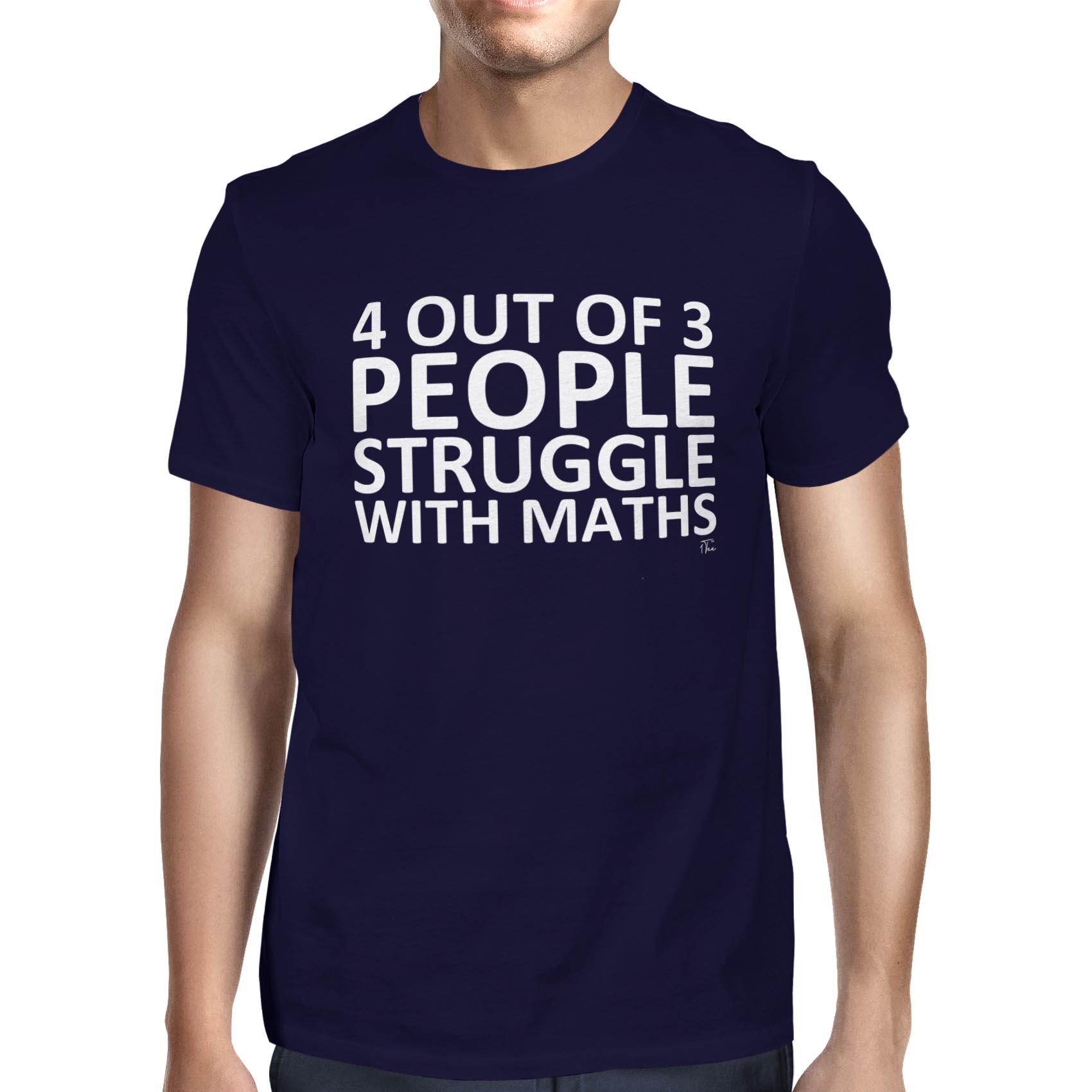 1Tee Mens 4 Out Of 3 People Struggle With Math T-Shirt - Picture 13 of 24