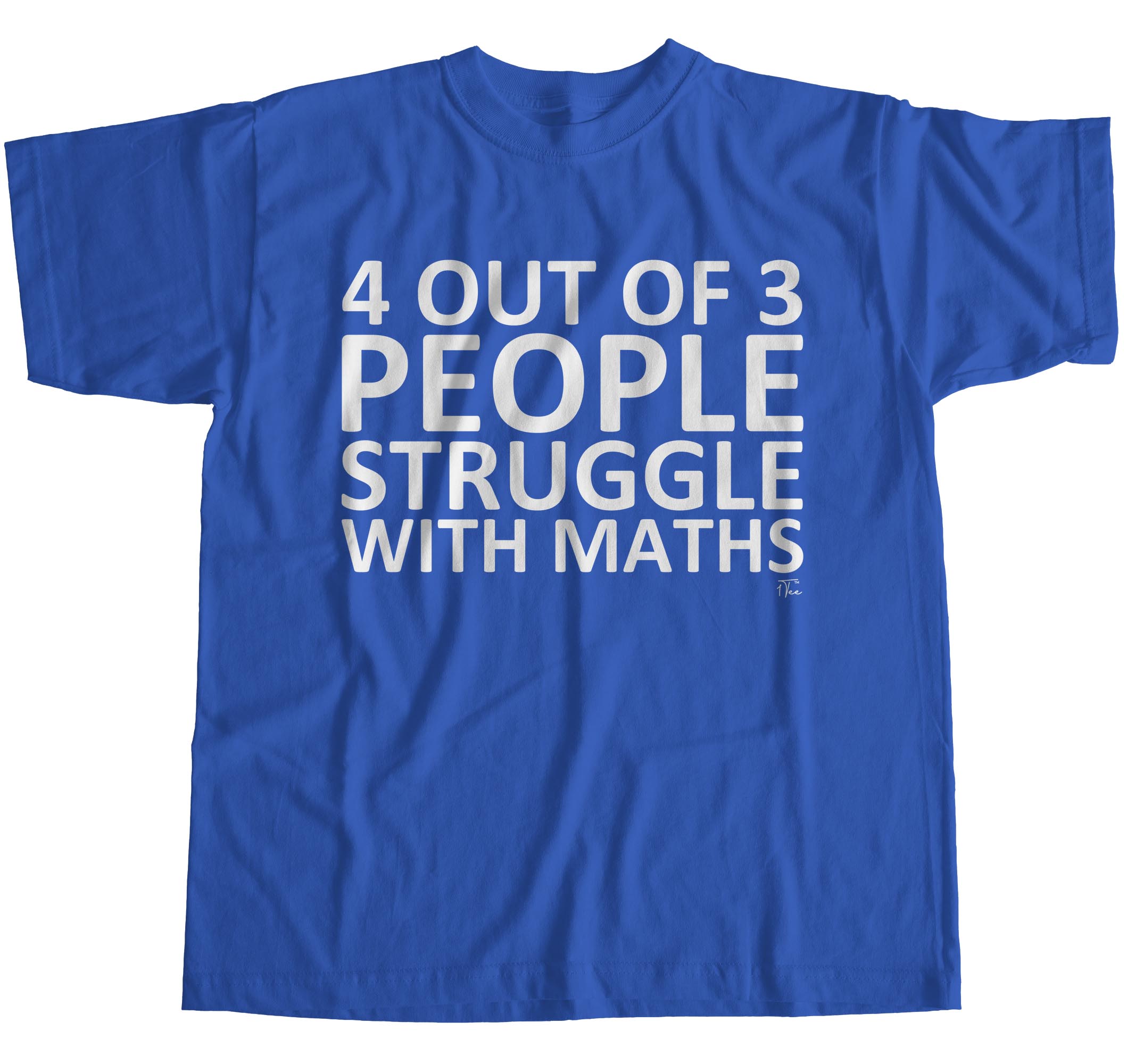 1Tee Mens 4 Out Of 3 People Struggle With Math T-Shirt - Picture 20 of 24