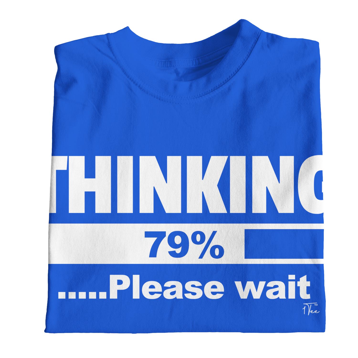 1Tee Mens Thinking Please Wait Loading T-Shirt