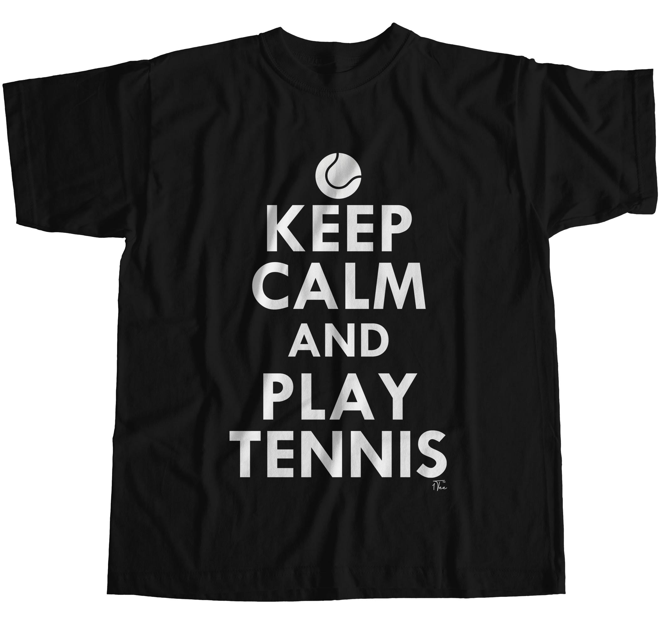 1 T-Shirt Keep Calm and Play Tennis für Herren - Bild 8 von 24