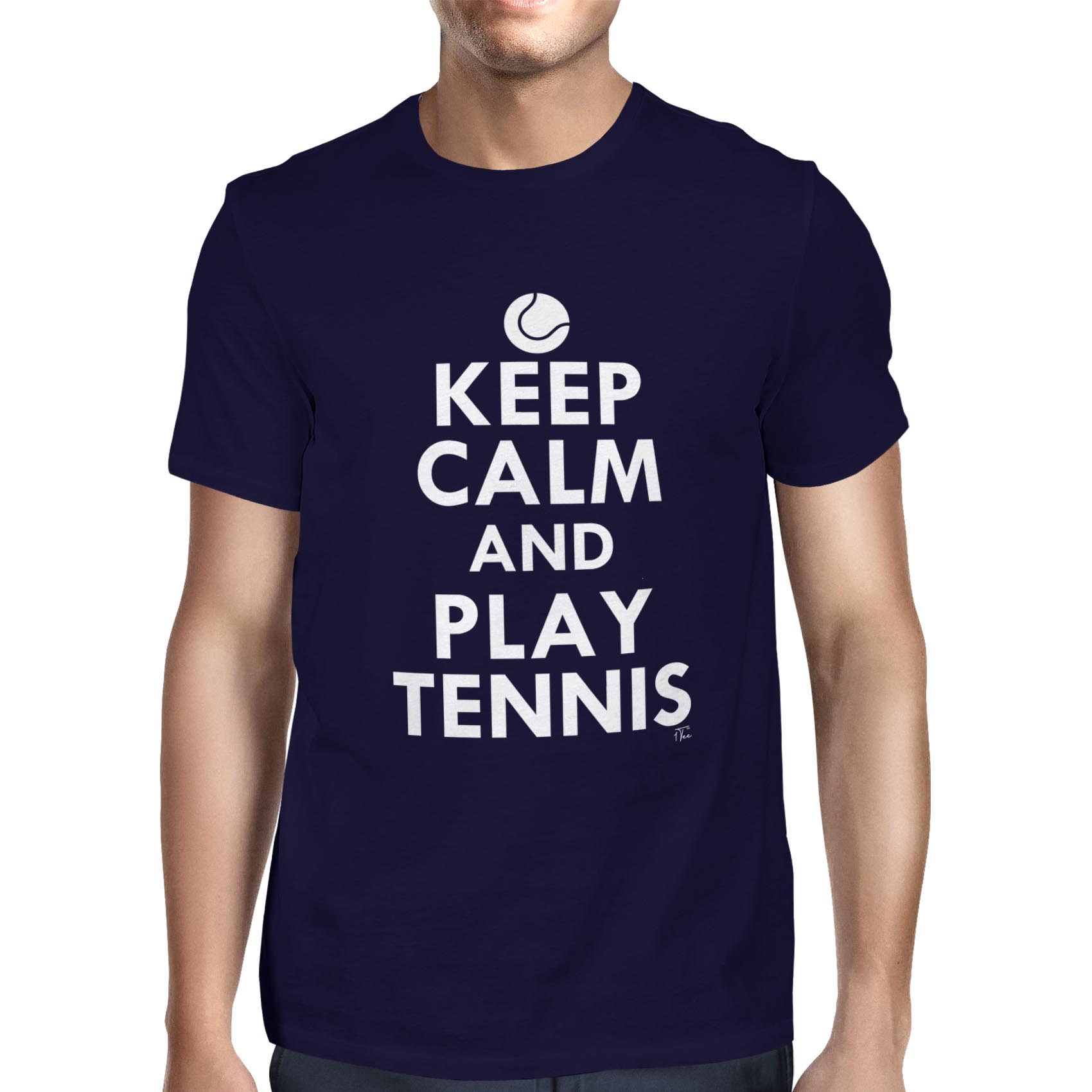 1 T-Shirt Keep Calm and Play Tennis für Herren - Bild 13 von 24