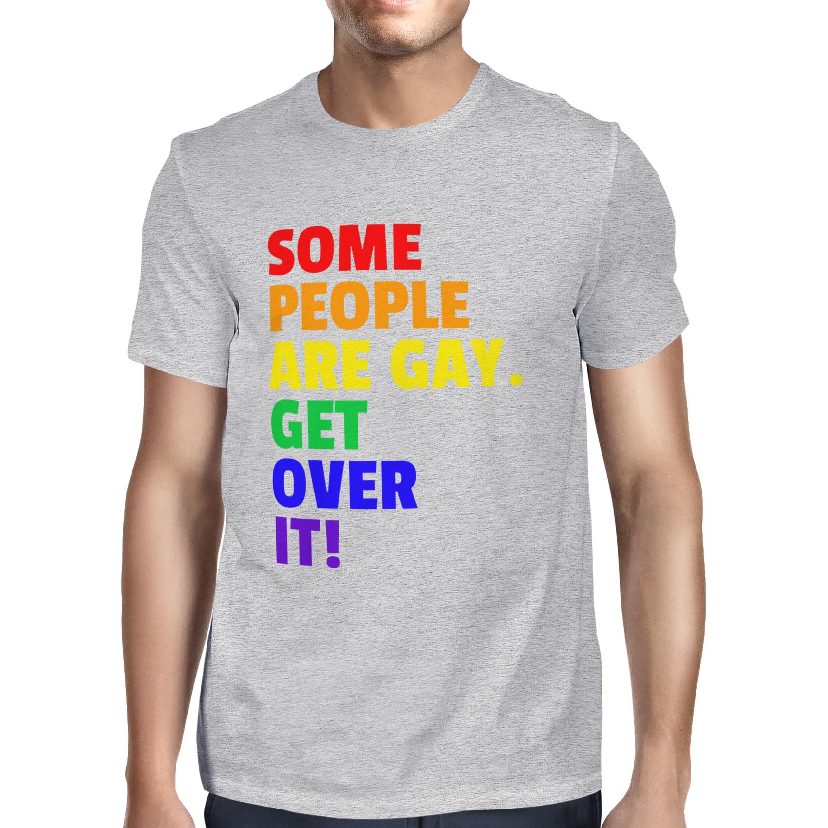 1Tee Mens Some People are Gay Get Over it T-Shirt