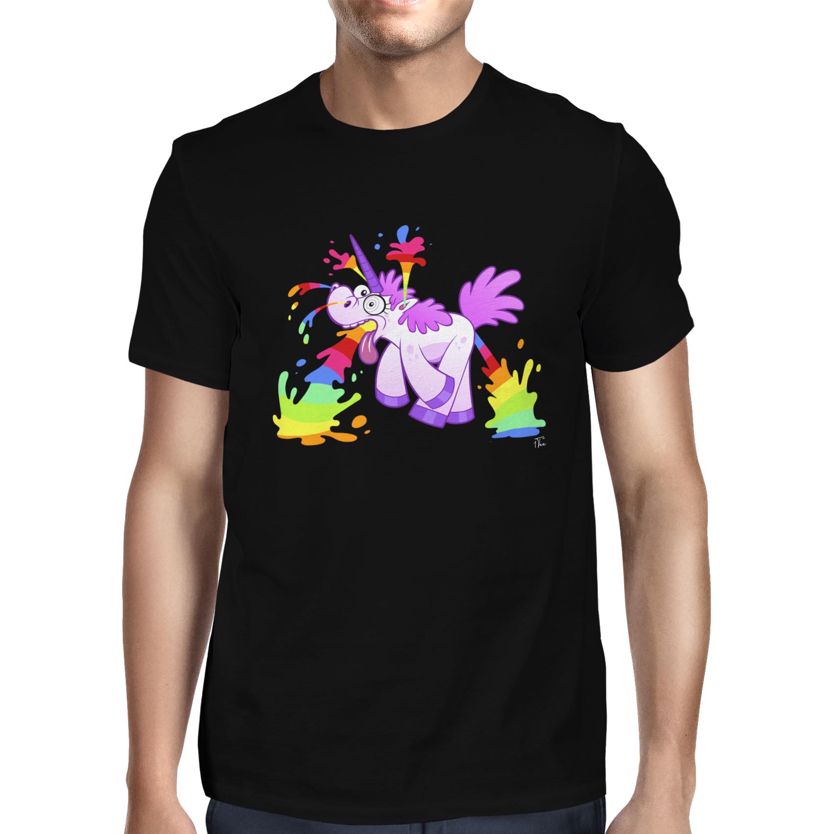 1Tee Herren T-Shirt Unicorn Rainbow Juice - Bild 7 von 18