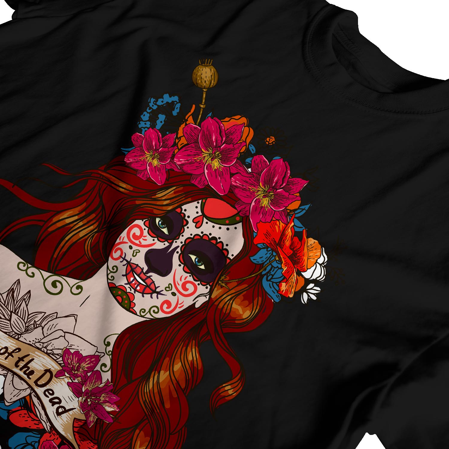 1Tee Mens Day of The Dead Mexican Sugar Skull Woman T-Shirt | eBay