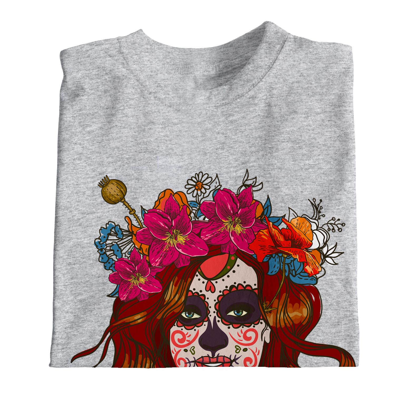 sugar skull t shirt dress