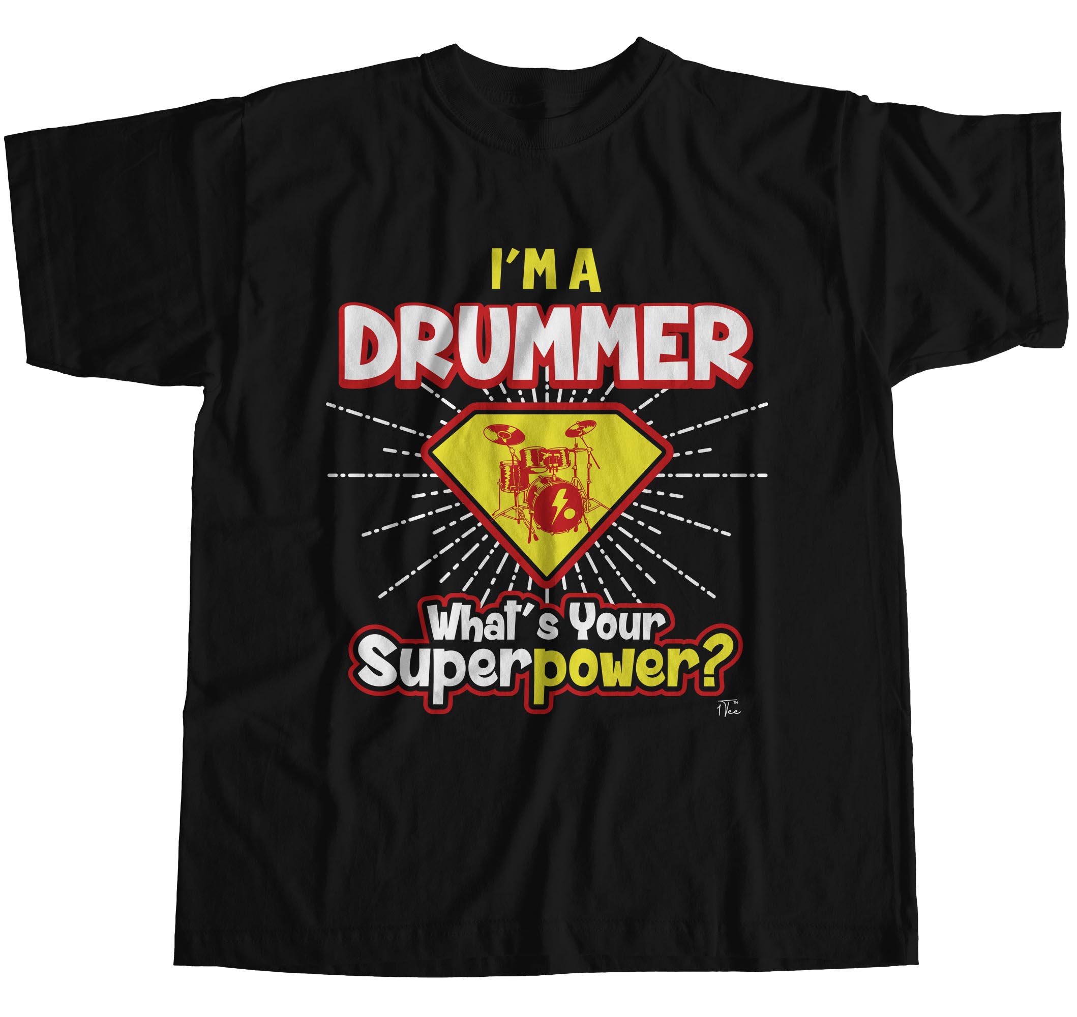 1Tee Herren T-Shirt I'm a Drummer What's Your Superpower - Bild 8 von 24