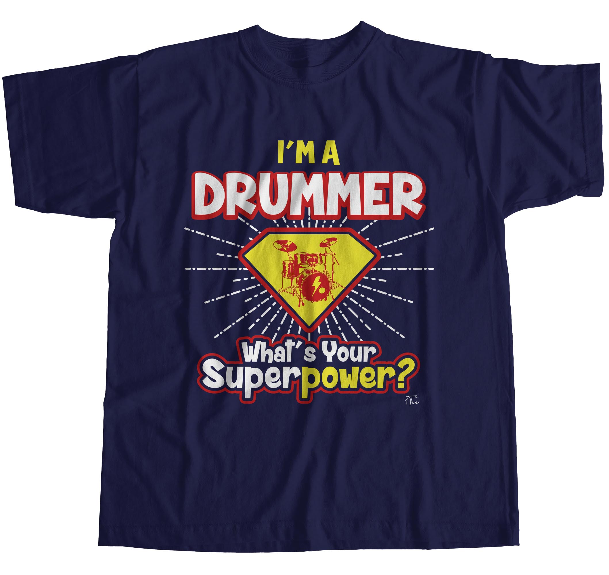 1Tee Herren T-Shirt I'm a Drummer What's Your Superpower - Bild 14 von 24