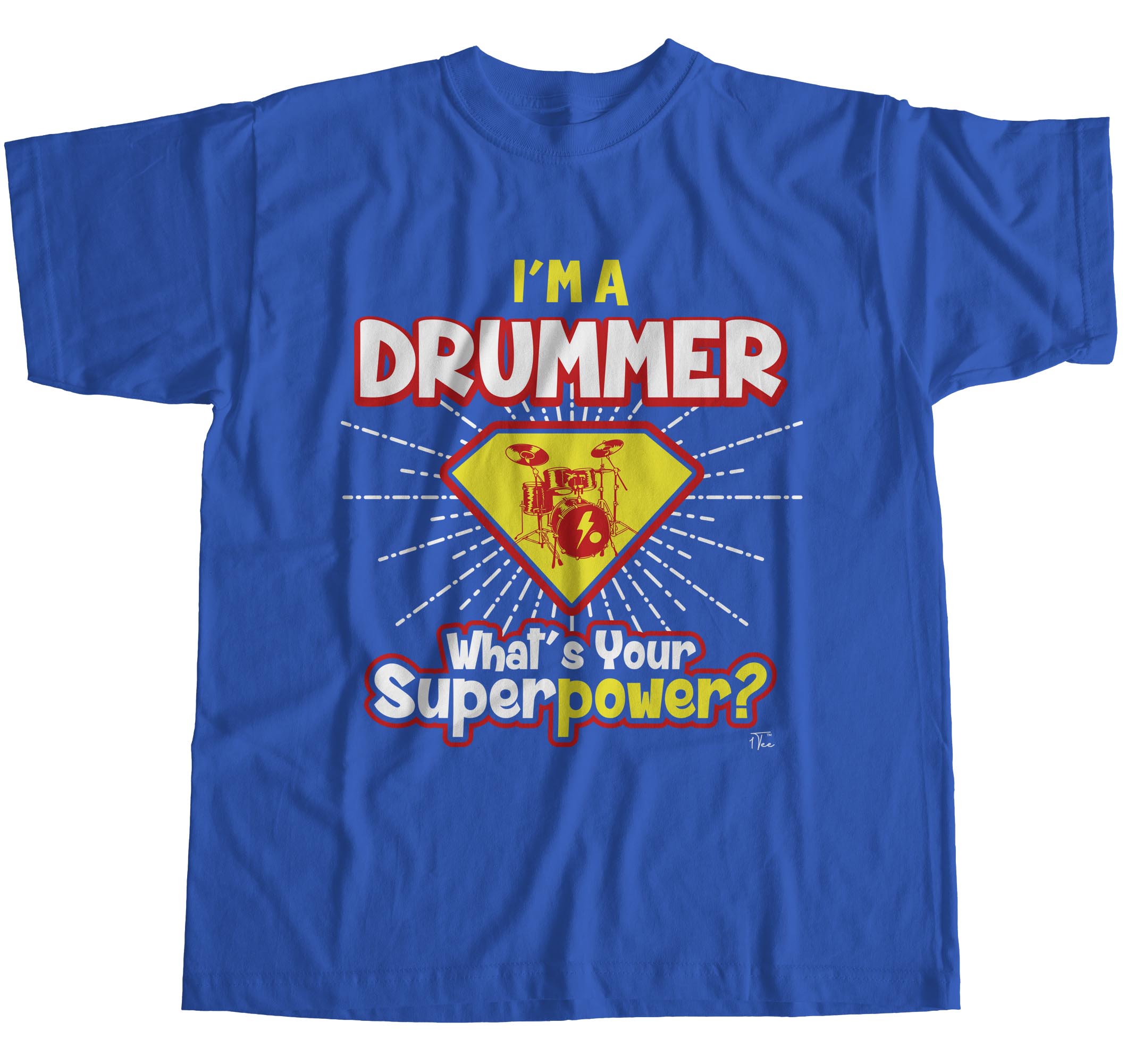 1Tee Herren T-Shirt I'm a Drummer What's Your Superpower - Bild 20 von 24