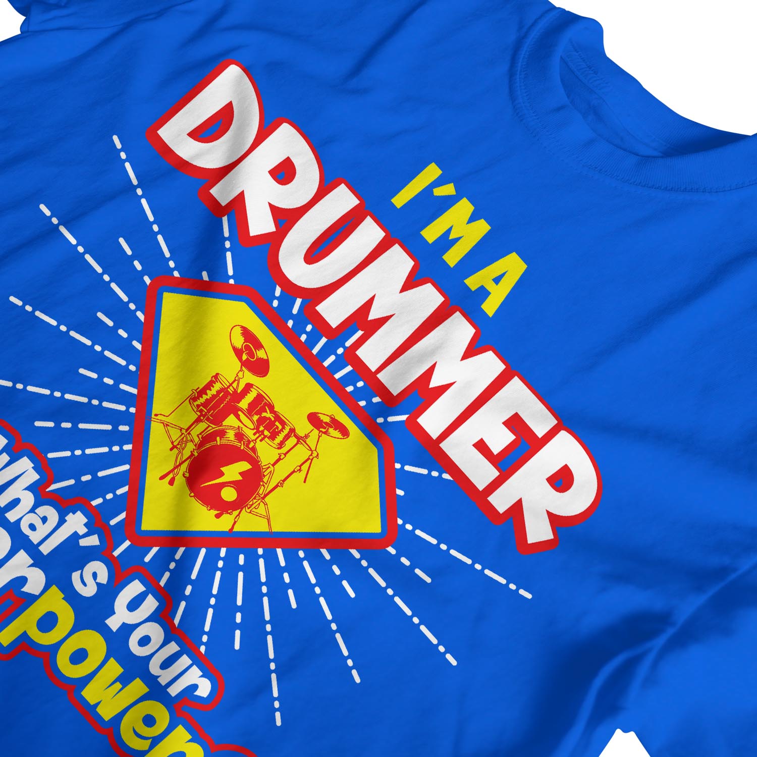 1Tee Herren T-Shirt I'm a Drummer What's Your Superpower - Bild 22 von 24