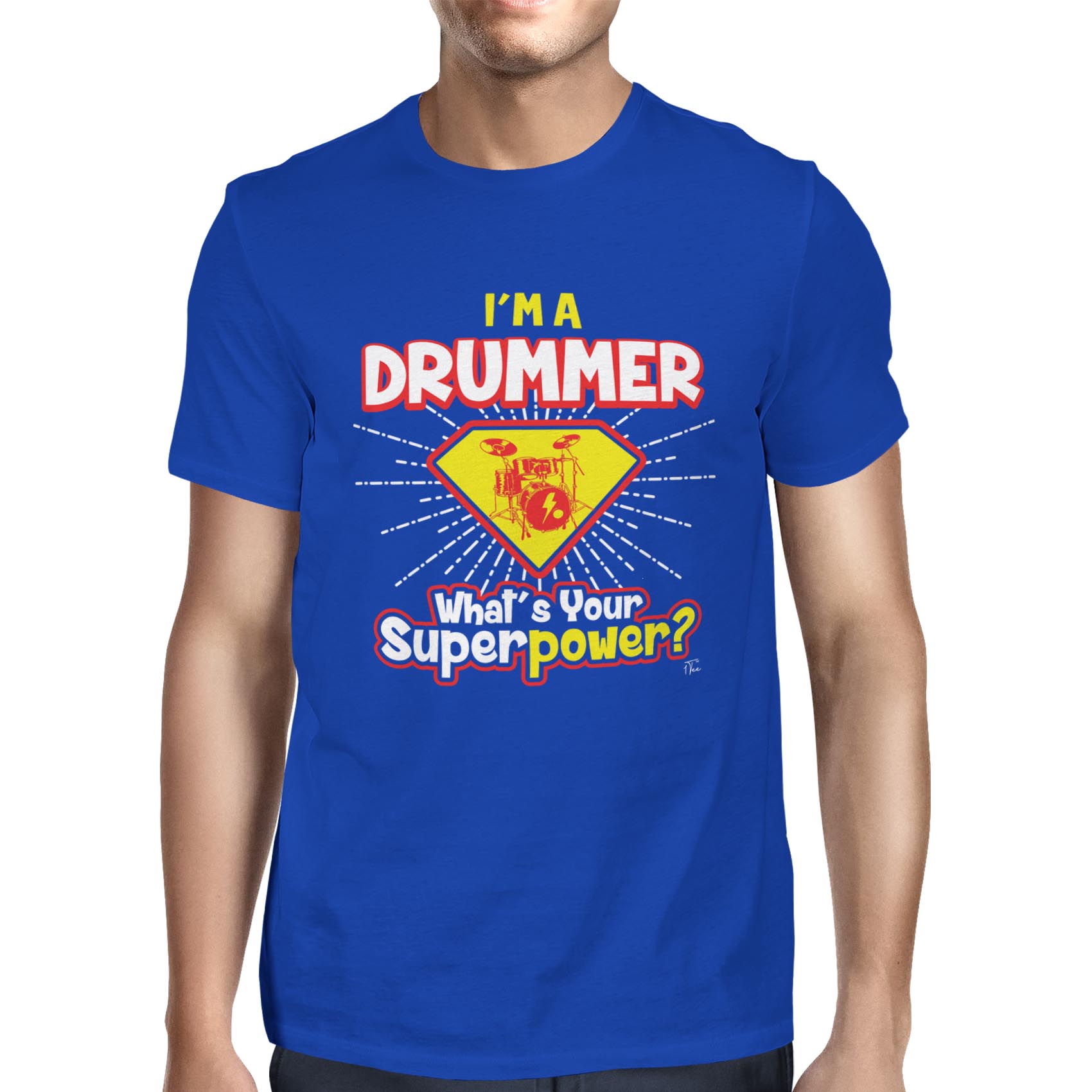 1Tee Herren T-Shirt I'm a Drummer What's Your Superpower - Bild 19 von 24