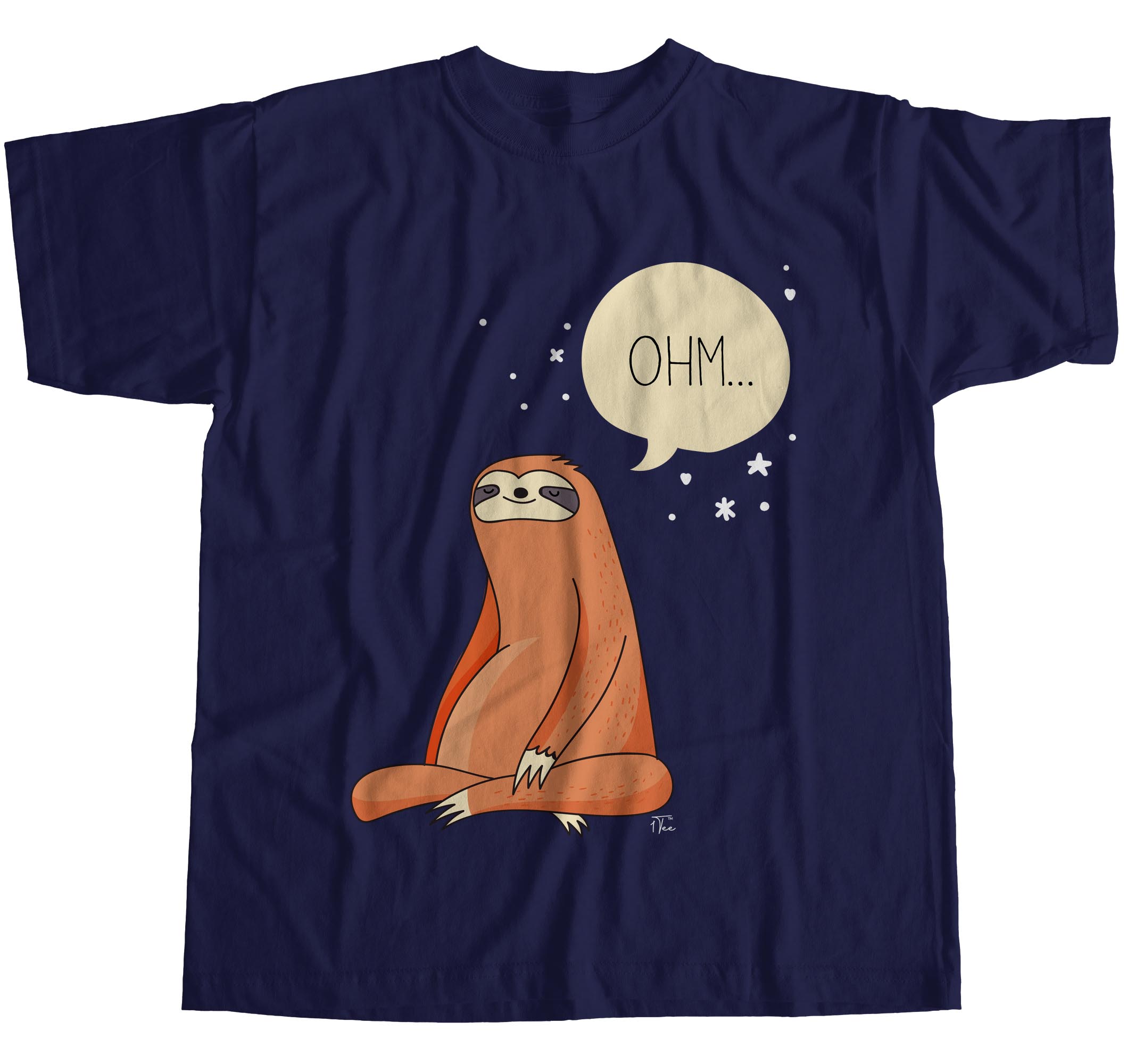 1 T-Shirt meditierendes Yoga Faultier für Herren - Bild 14 von 24