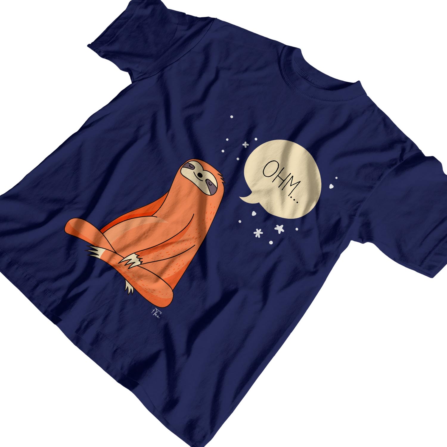 1 T-Shirt meditierendes Yoga Faultier für Herren - Bild 15 von 24