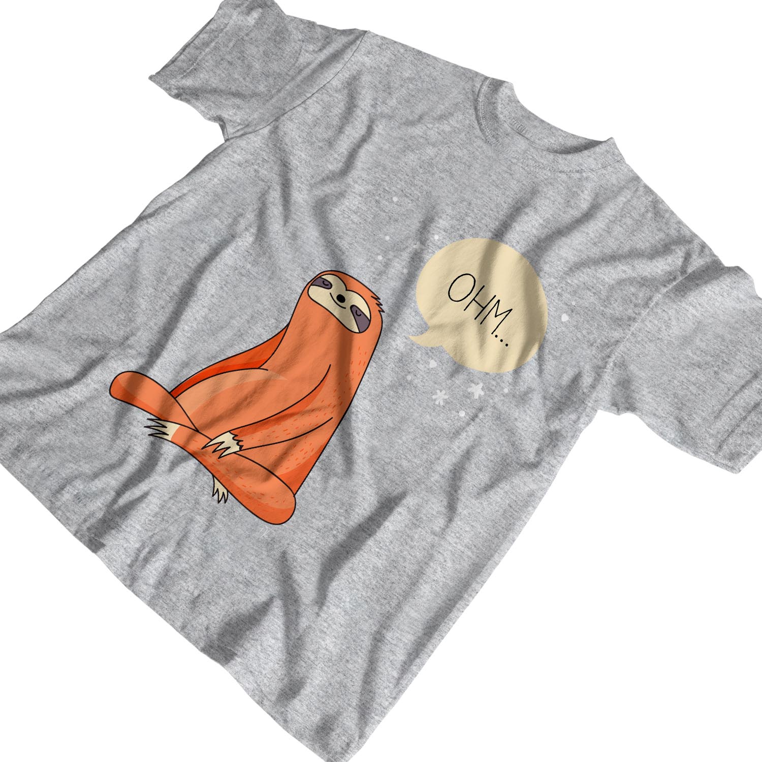 1 T-Shirt meditierendes Yoga Faultier für Herren - Bild 9 von 24