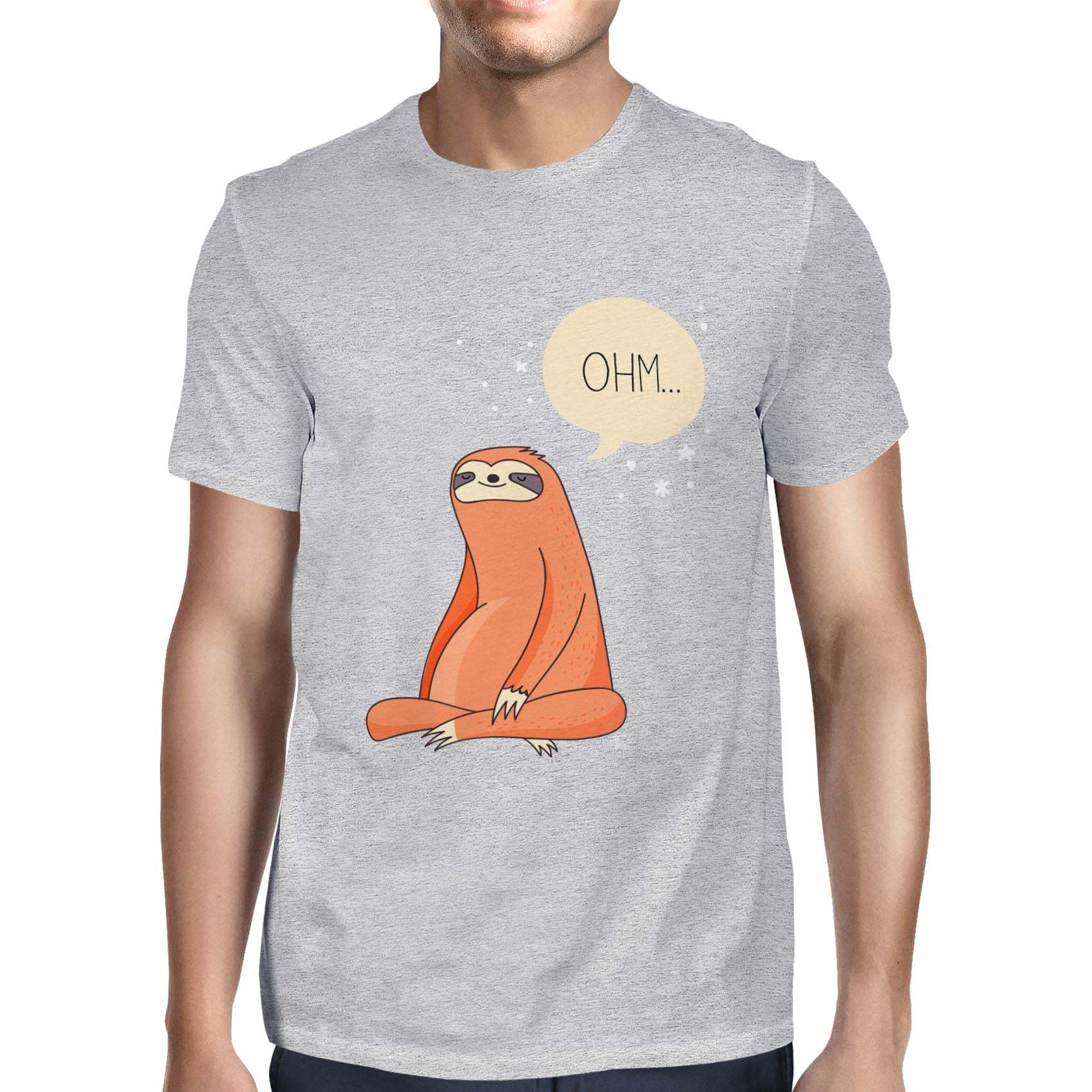 1 T-Shirt meditierendes Yoga Faultier für Herren - Bild 7 von 24