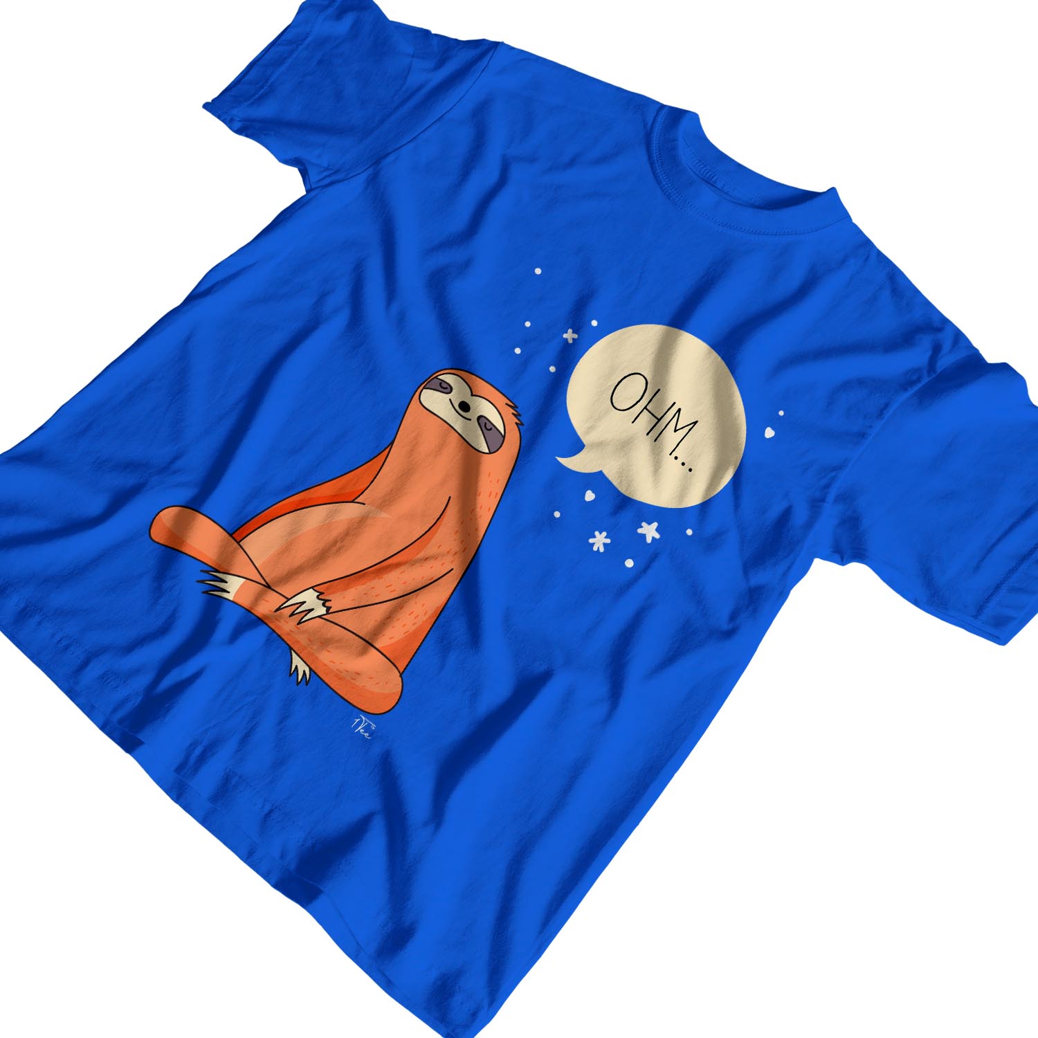 1 T-Shirt meditierendes Yoga Faultier für Herren - Bild 21 von 24