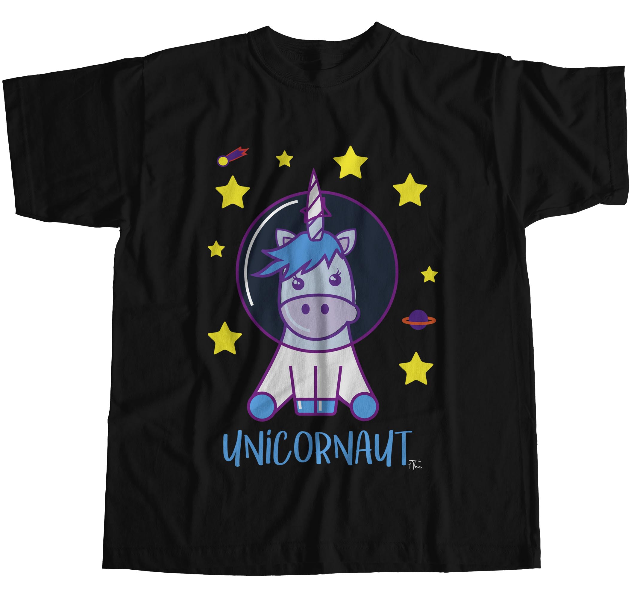 Camiseta 1Tee Hombre Unicornio Astronauta Espacial - Imagen 8 de 24