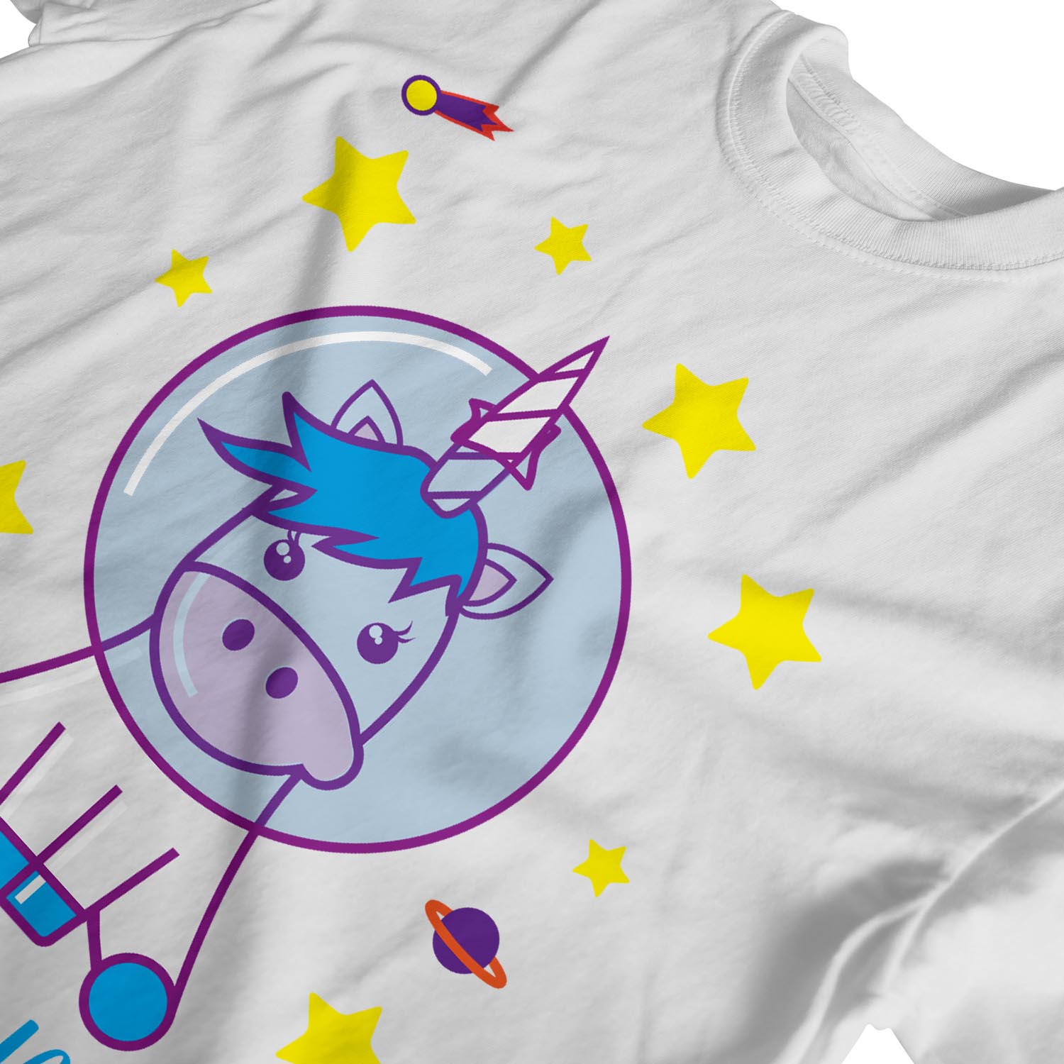 Camiseta 1Tee Hombre Unicornio Astronauta Espacial - Imagen 22 de 24