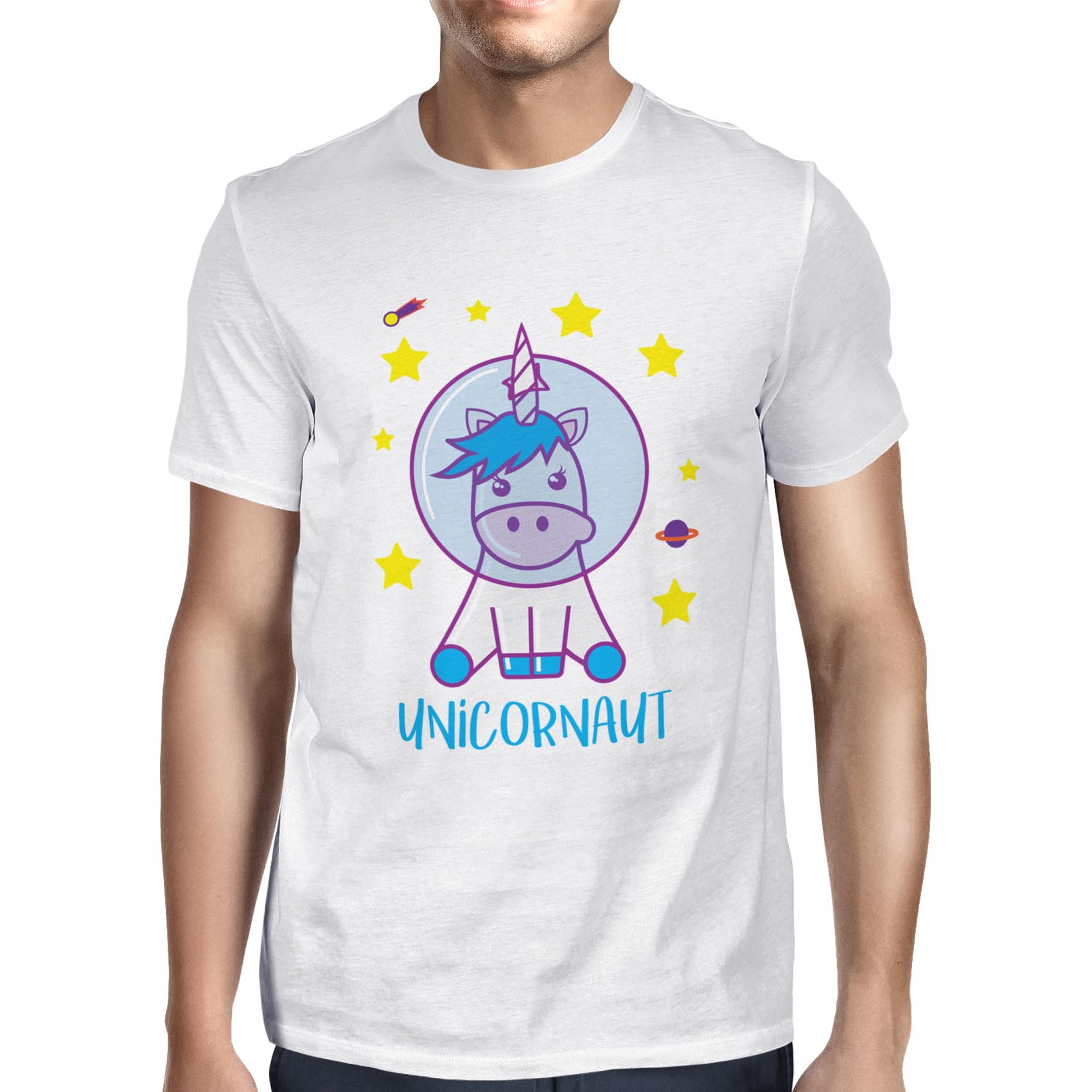 Camiseta 1Tee Hombre Unicornio Astronauta Espacial - Imagen 19 de 24