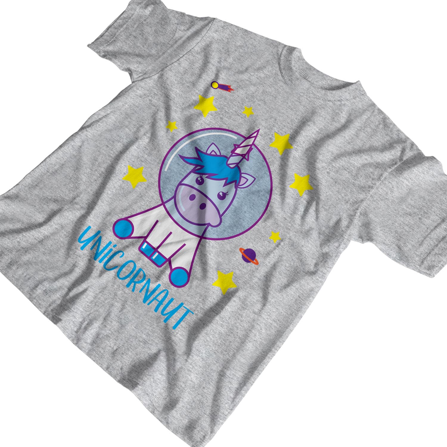 Camiseta 1Tee Hombre Unicornio Astronauta Espacial - Imagen 15 de 24