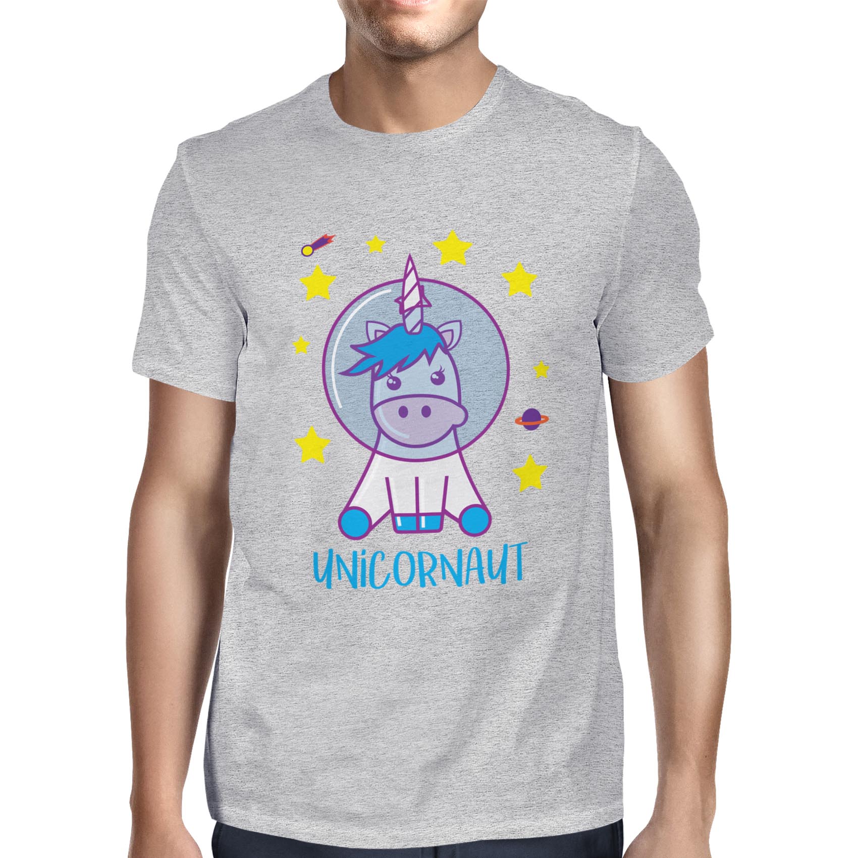 Camiseta 1Tee Hombre Unicornio Astronauta Espacial - Imagen 13 de 24