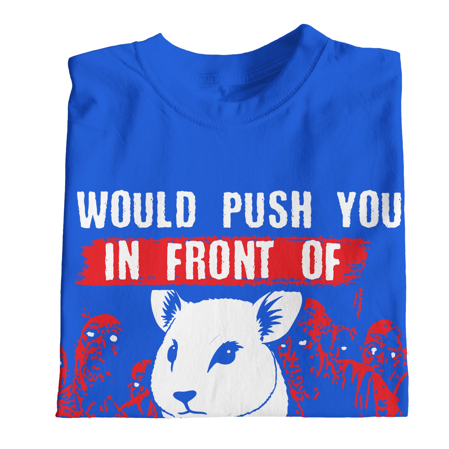 1Tee Herren T-Shirt I Would Push You In Front Of Zombies To Save My Hamster - Bild 23 von 24