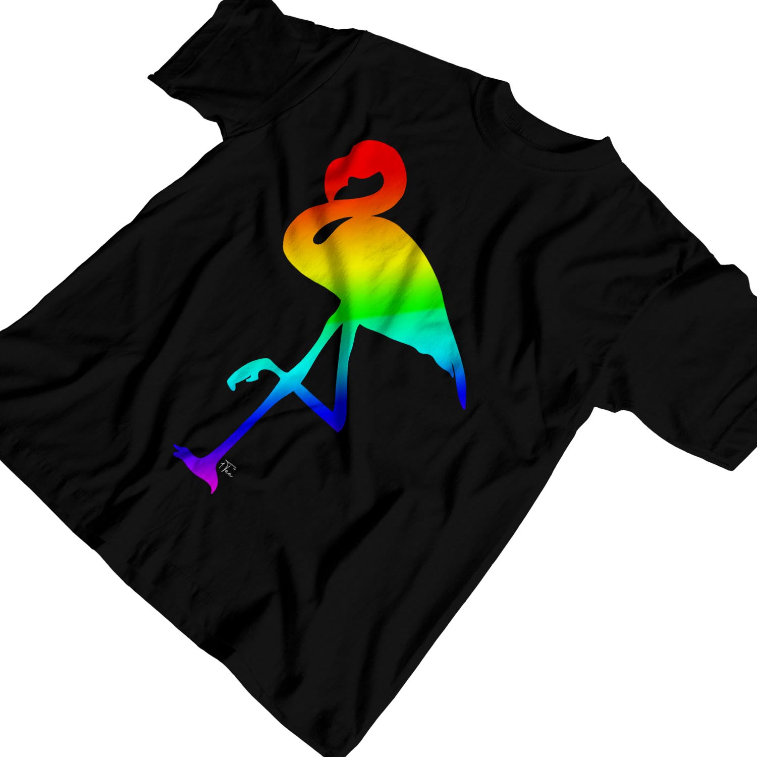 1Tee Herren T-Shirt Flamingo Rainbow Pride - Bild 9 von 24