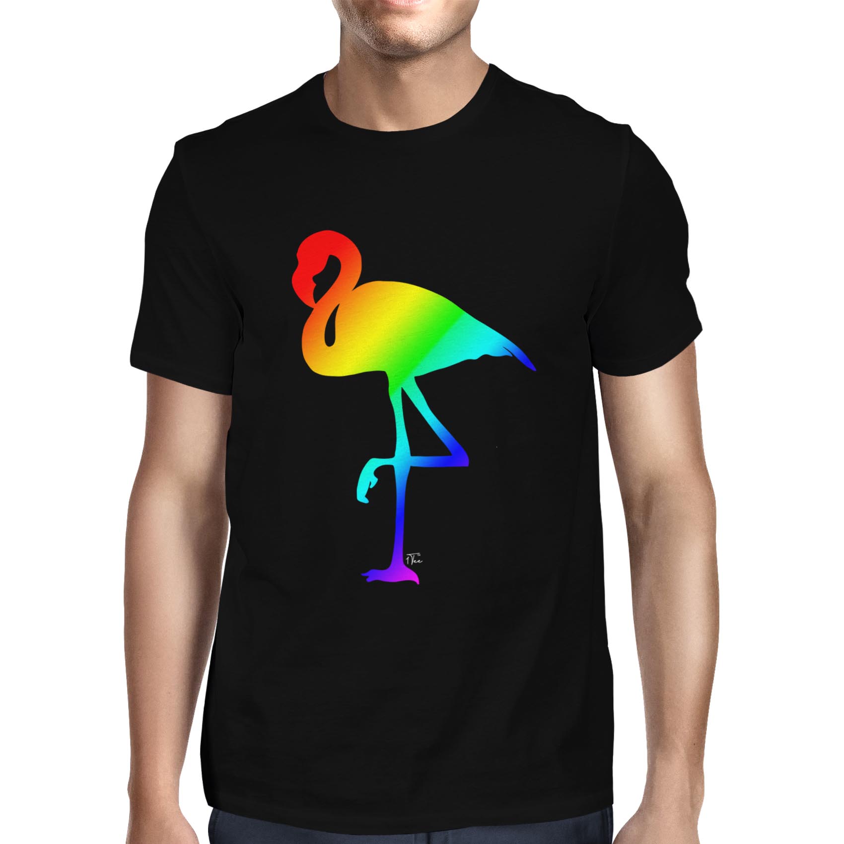 1Tee Herren T-Shirt Flamingo Rainbow Pride - Bild 7 von 24