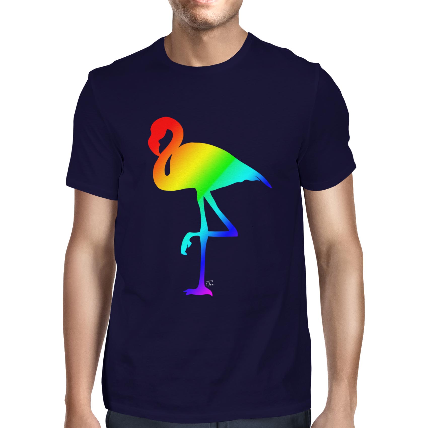 1Tee Herren T-Shirt Flamingo Rainbow Pride - Bild 13 von 24