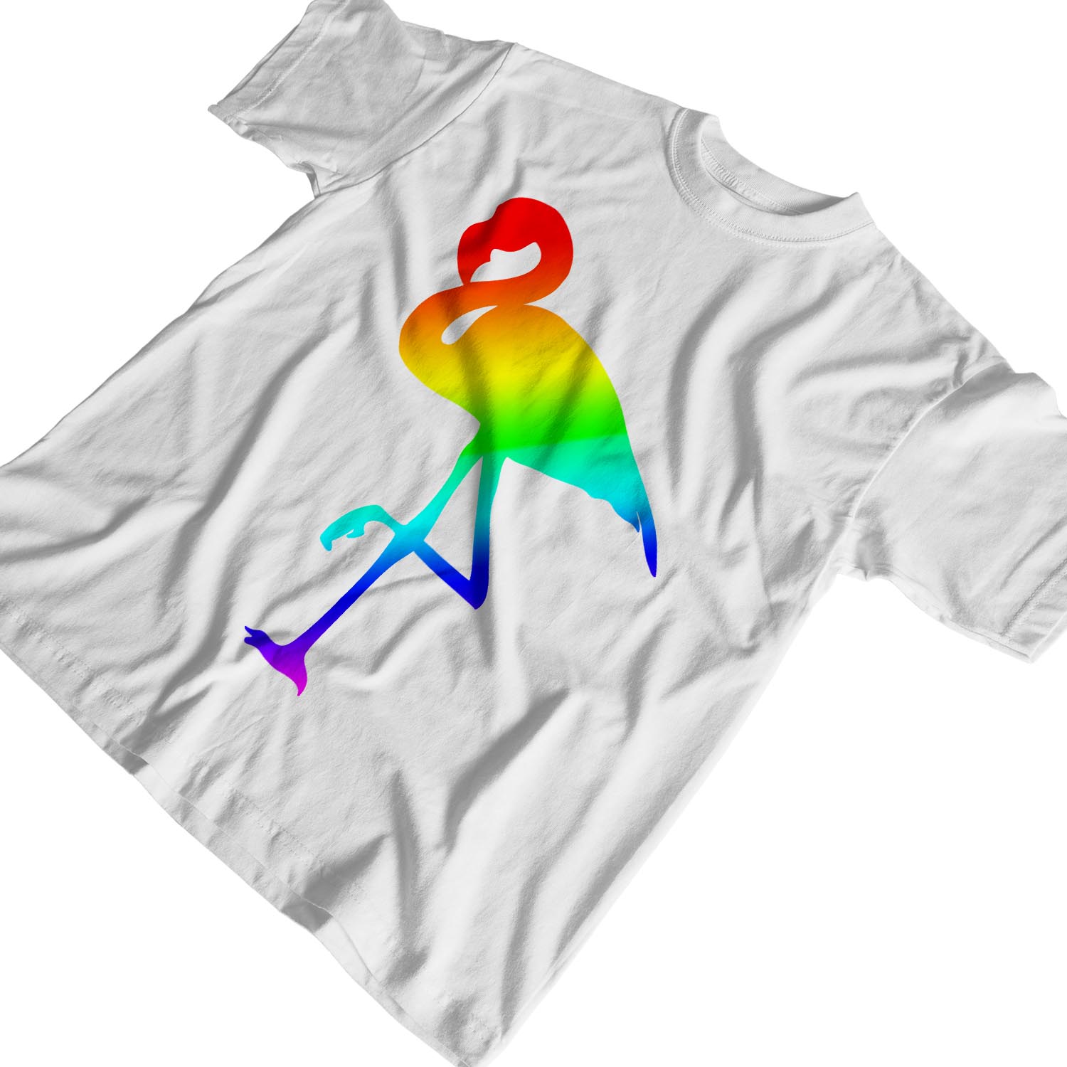 1Tee Herren T-Shirt Flamingo Rainbow Pride - Bild 21 von 24