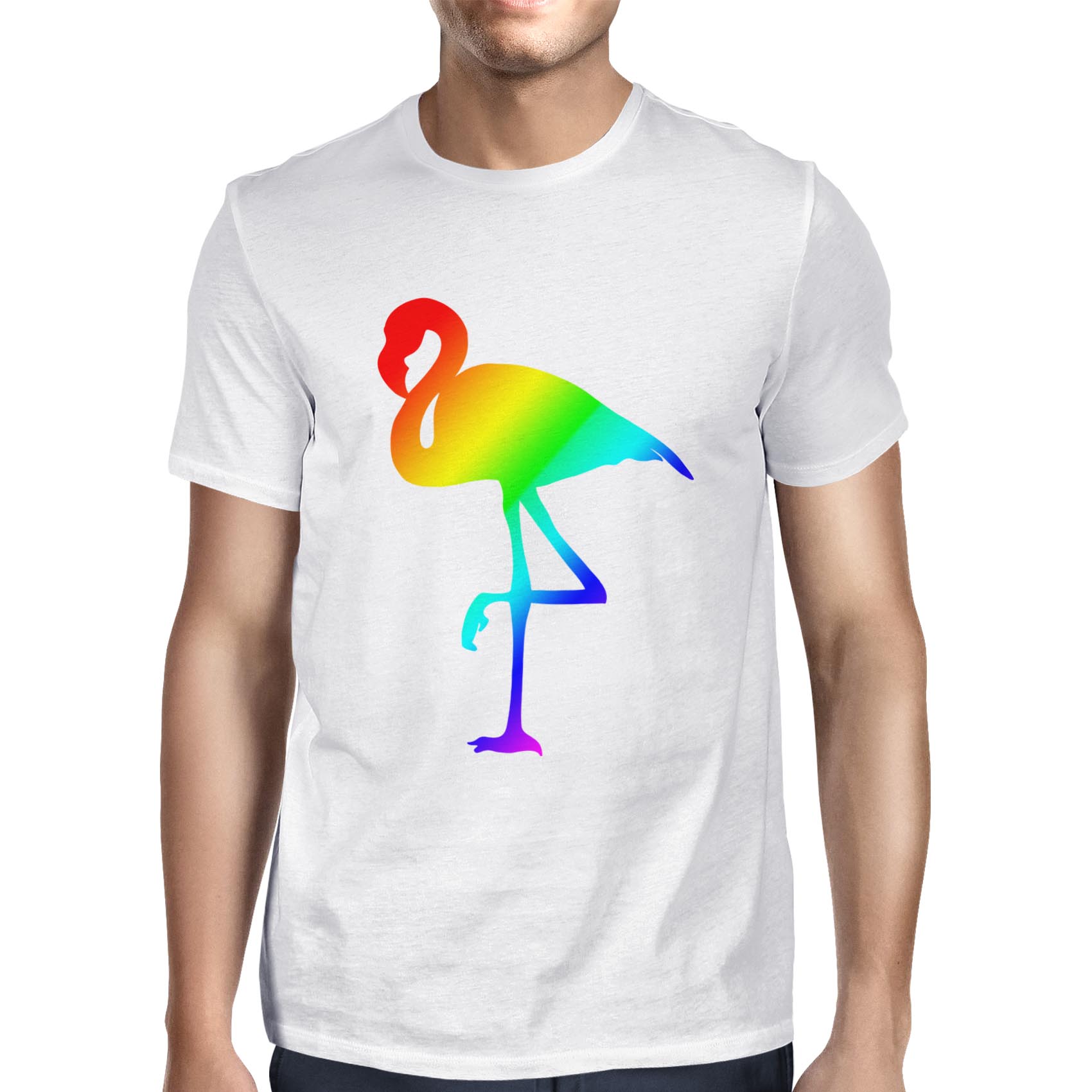 1Tee Herren T-Shirt Flamingo Rainbow Pride - Bild 19 von 24