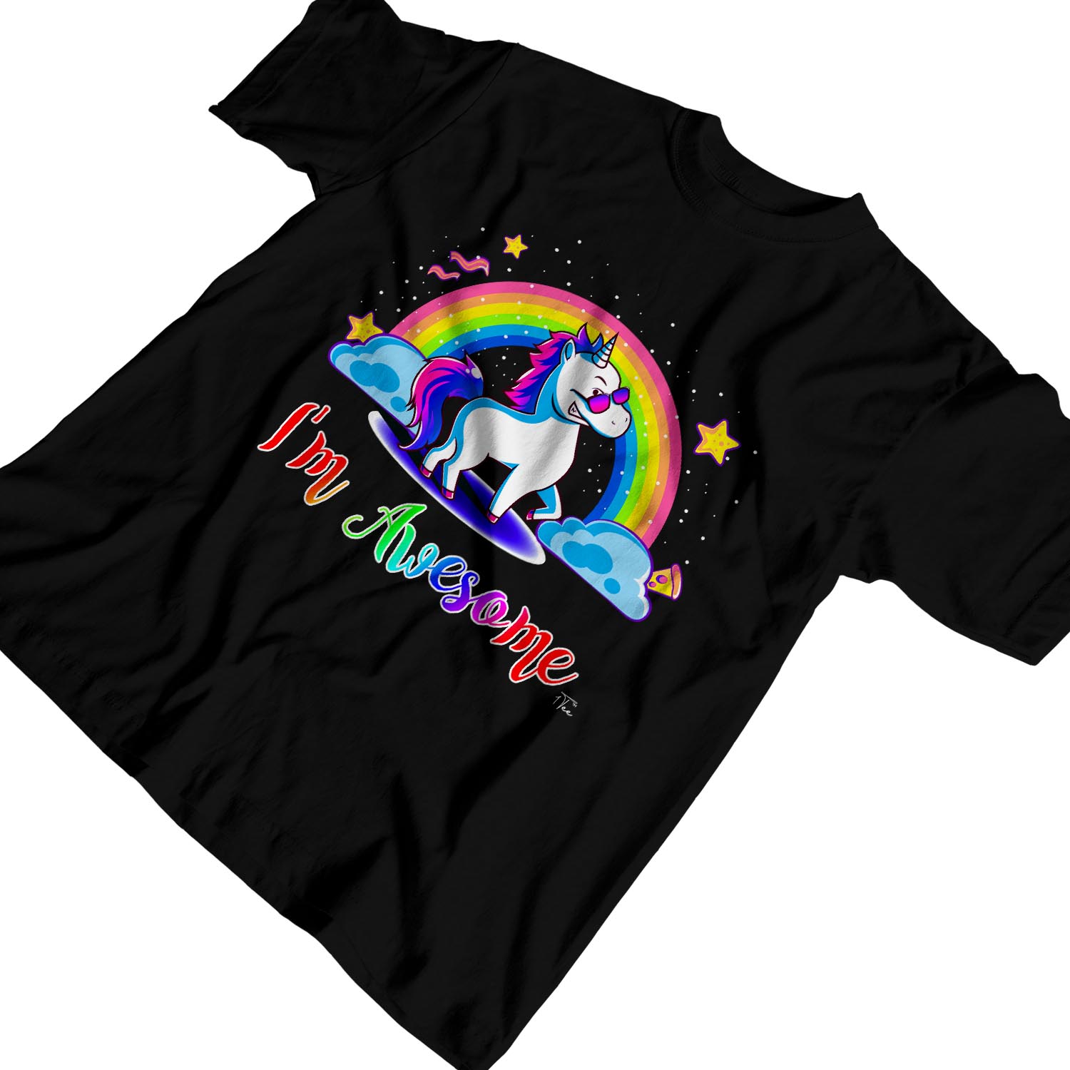 Linda camiseta 1Tee para hombre I'm Awesome, unicornio - Imagen 9 de 18