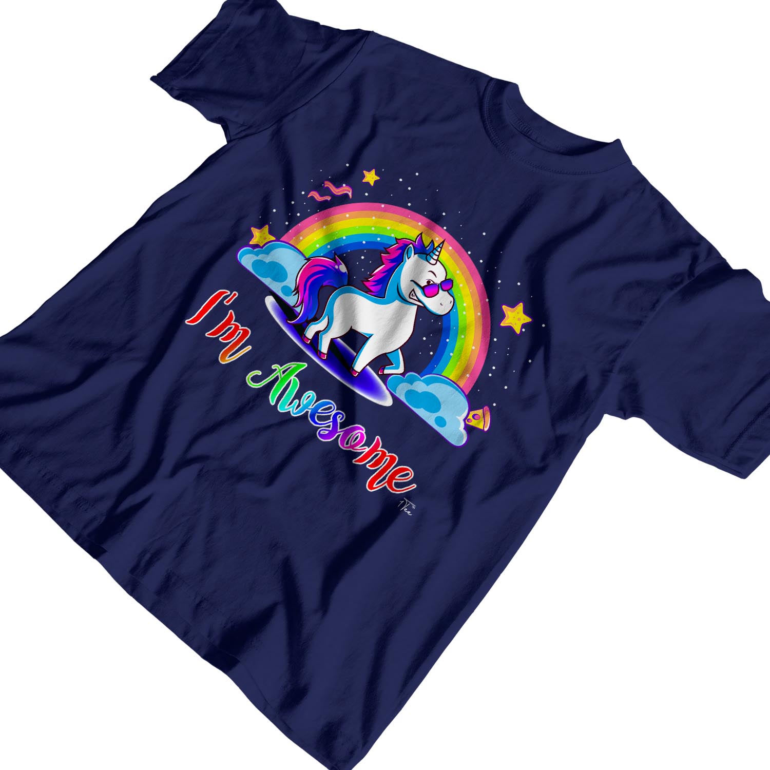 Linda camiseta 1Tee para hombre I'm Awesome, unicornio - Imagen 15 de 18