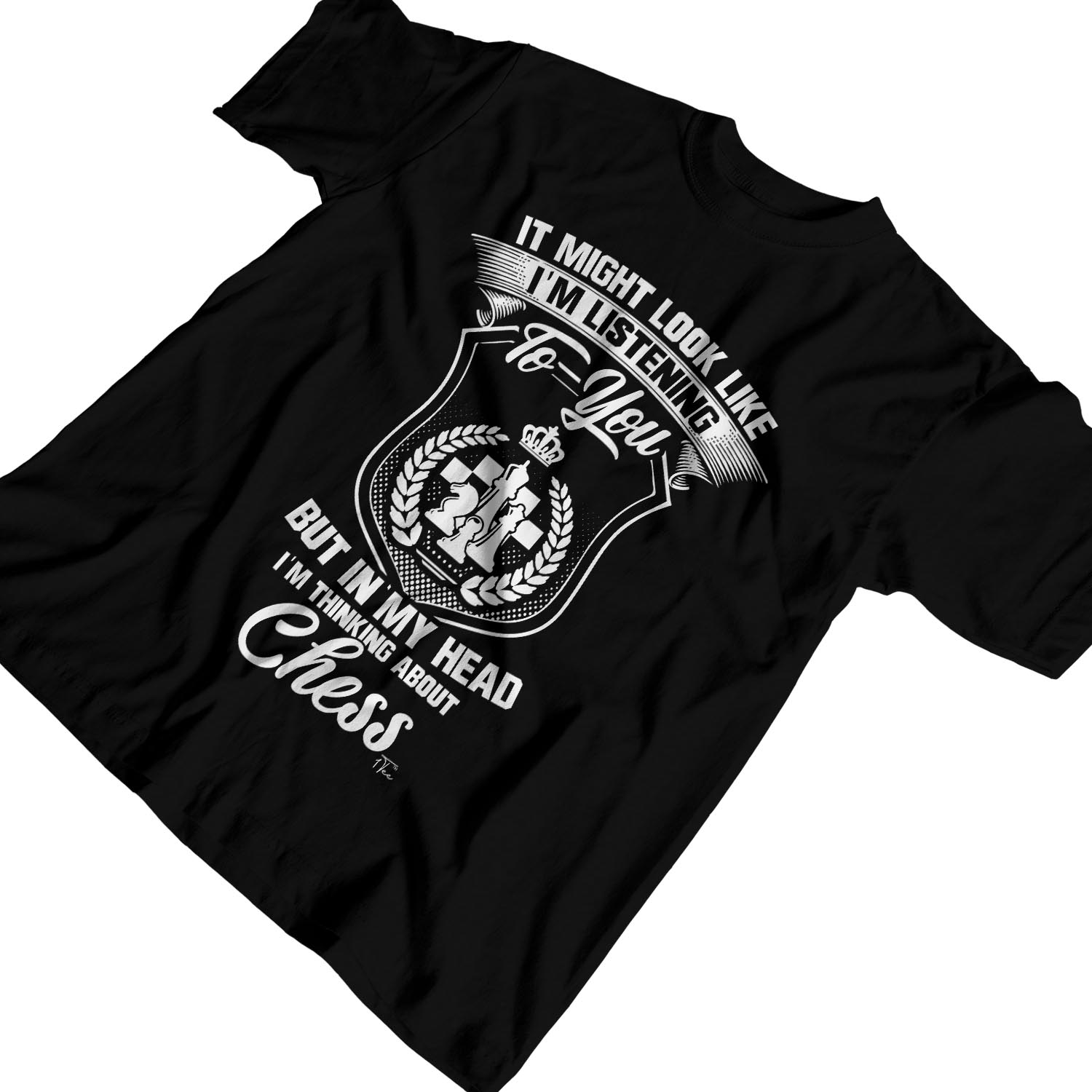 Look Like I/'m Listening But I/'m Thinking About Chess Mens T-Shirt