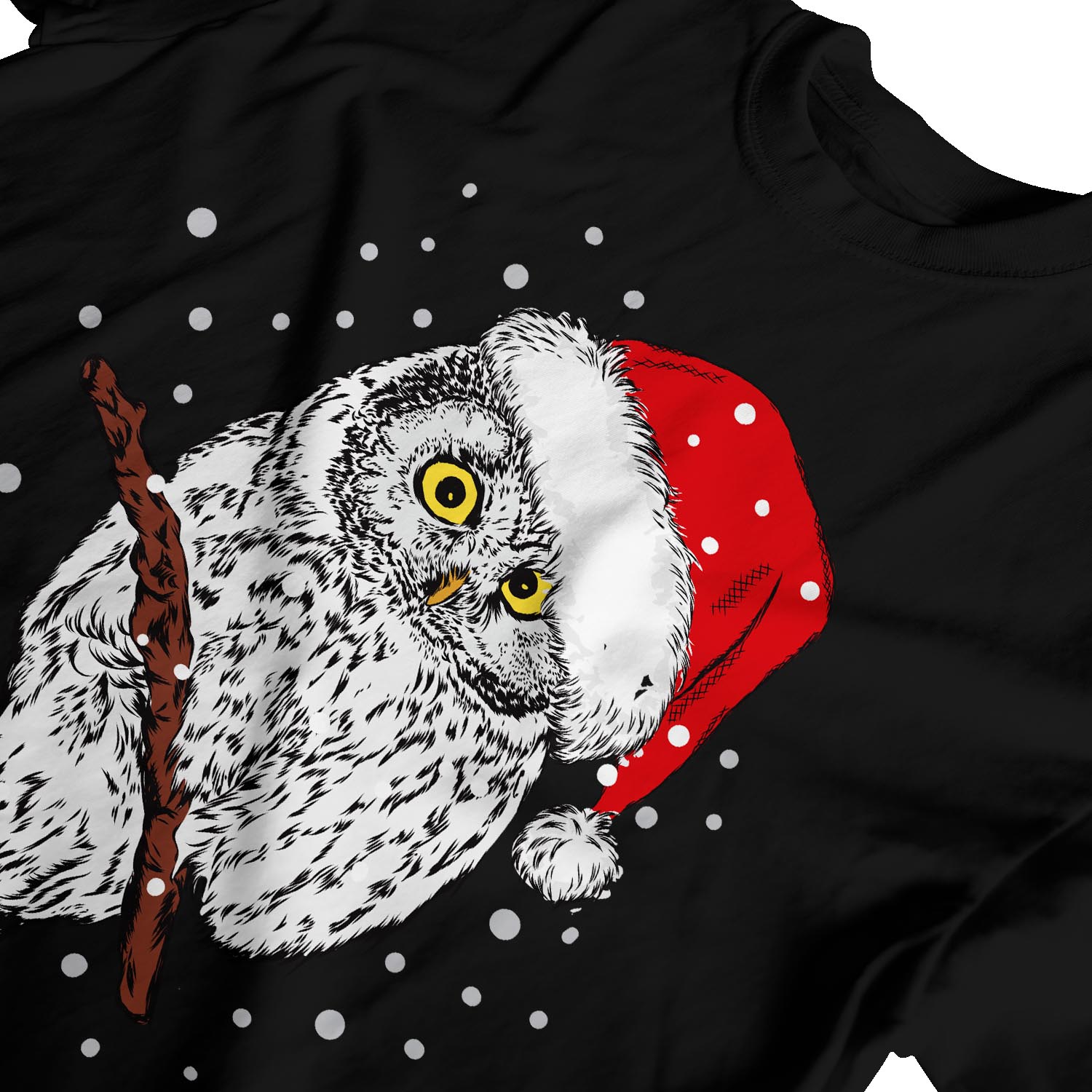 Camiseta 1Tee Hombre Búho Feliz Navidad Animal - Imagen 10 de 24