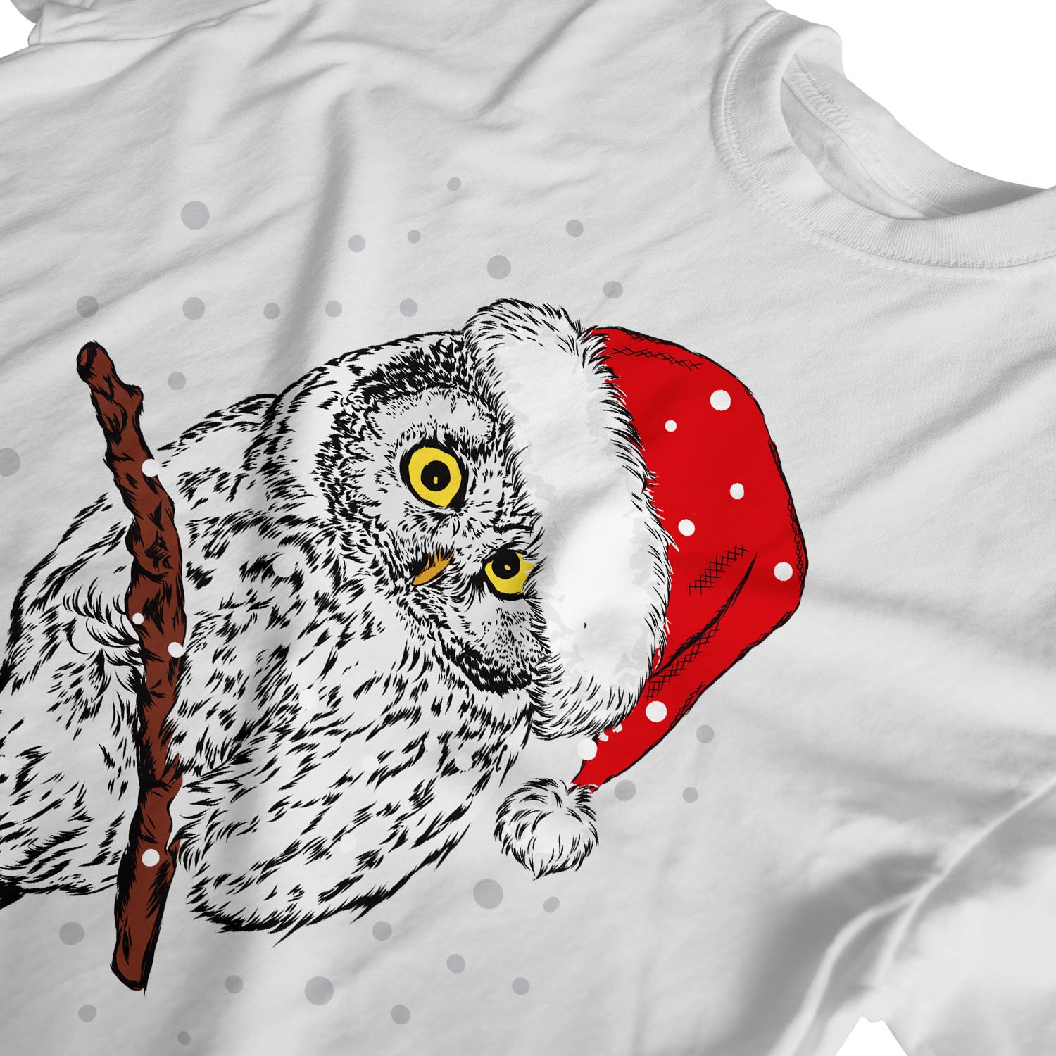 Camiseta 1Tee Hombre Búho Feliz Navidad Animal - Imagen 22 de 24