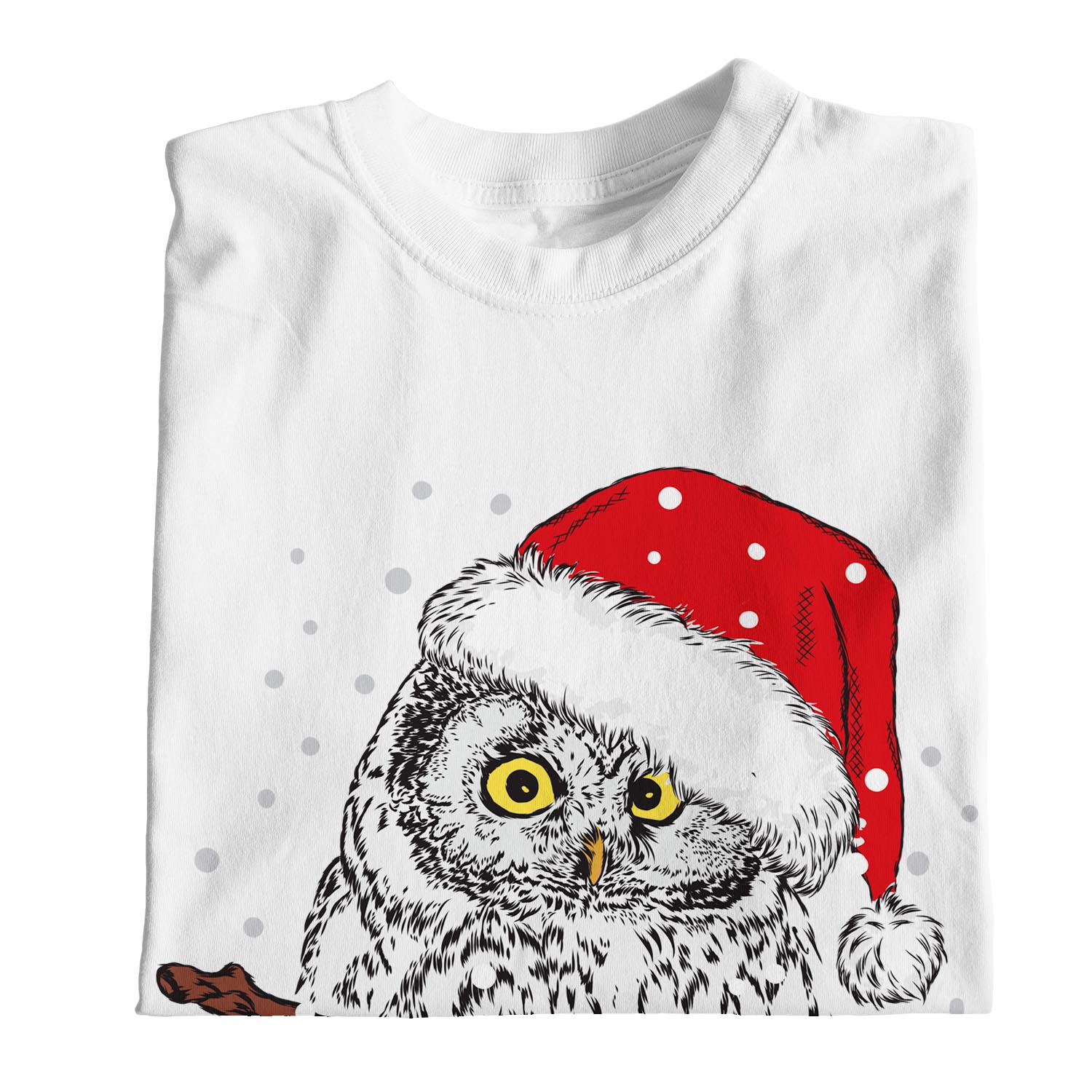 Camiseta 1Tee Hombre Búho Feliz Navidad Animal - Imagen 23 de 24