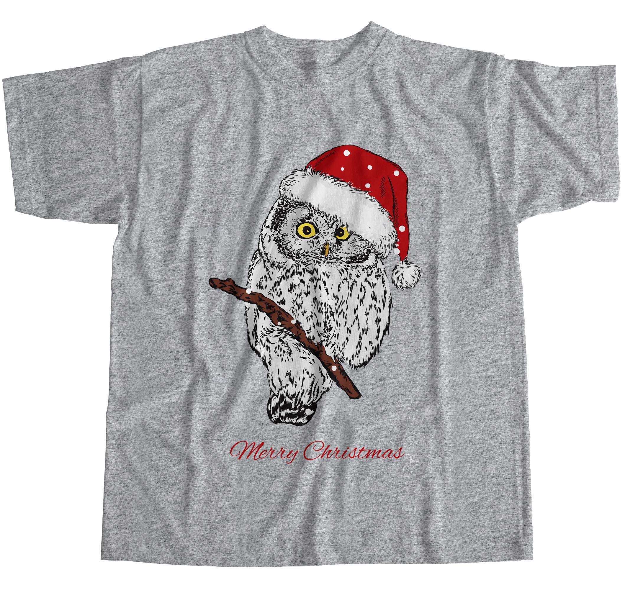 Camiseta 1Tee Hombre Búho Feliz Navidad Animal - Imagen 14 de 24