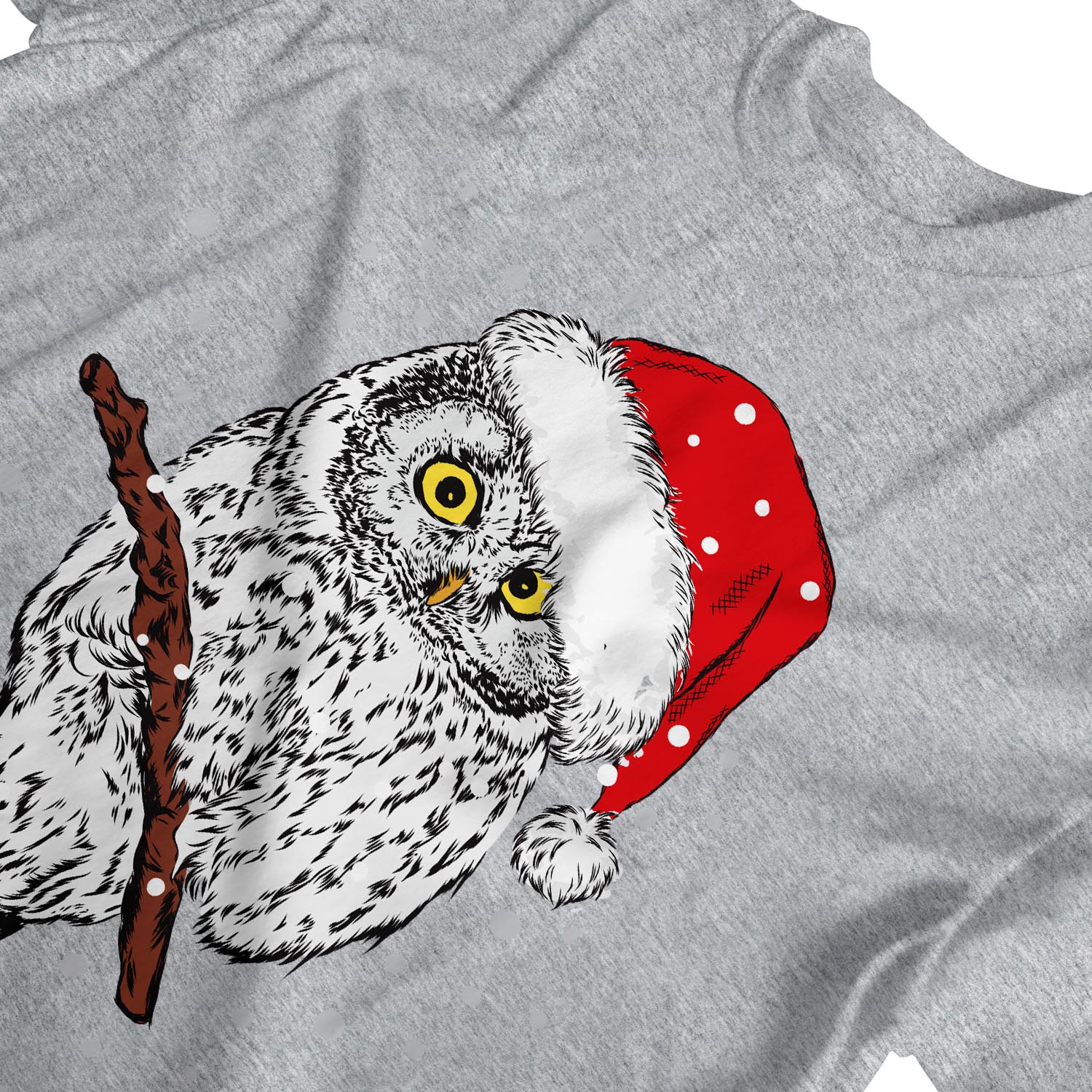 Camiseta 1Tee Hombre Búho Feliz Navidad Animal - Imagen 16 de 24