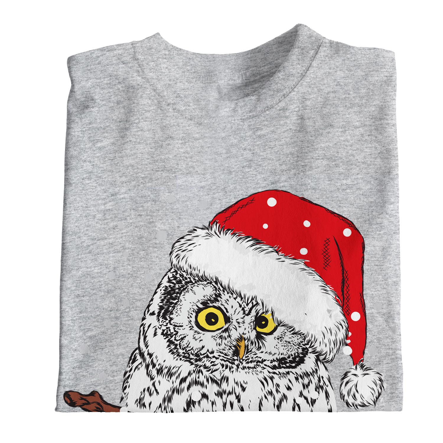 Camiseta 1Tee Hombre Búho Feliz Navidad Animal - Imagen 17 de 24