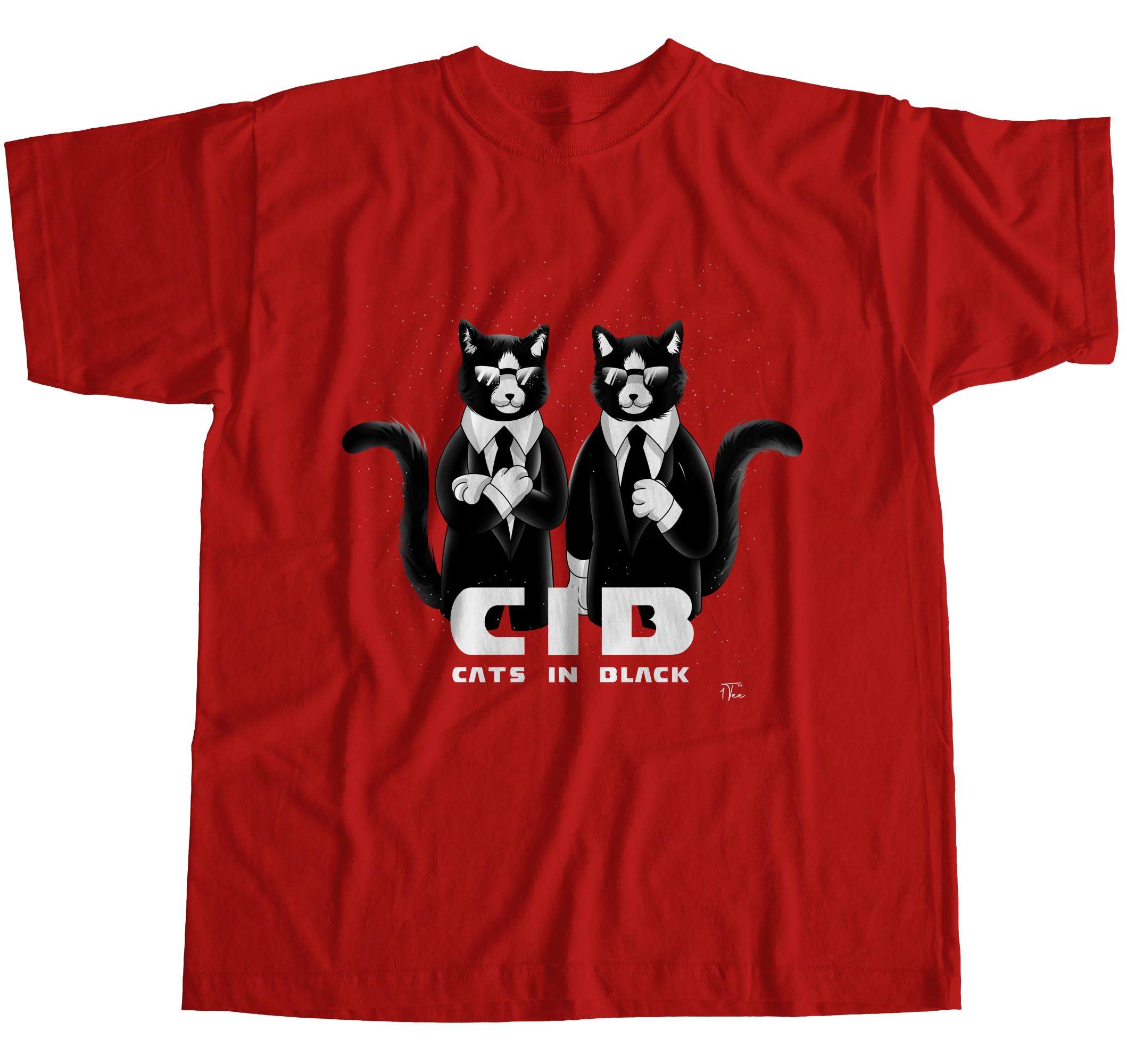 Camiseta 1Tee Hombre CIB Gatos en Animal Negro - Imagen 14 de 24