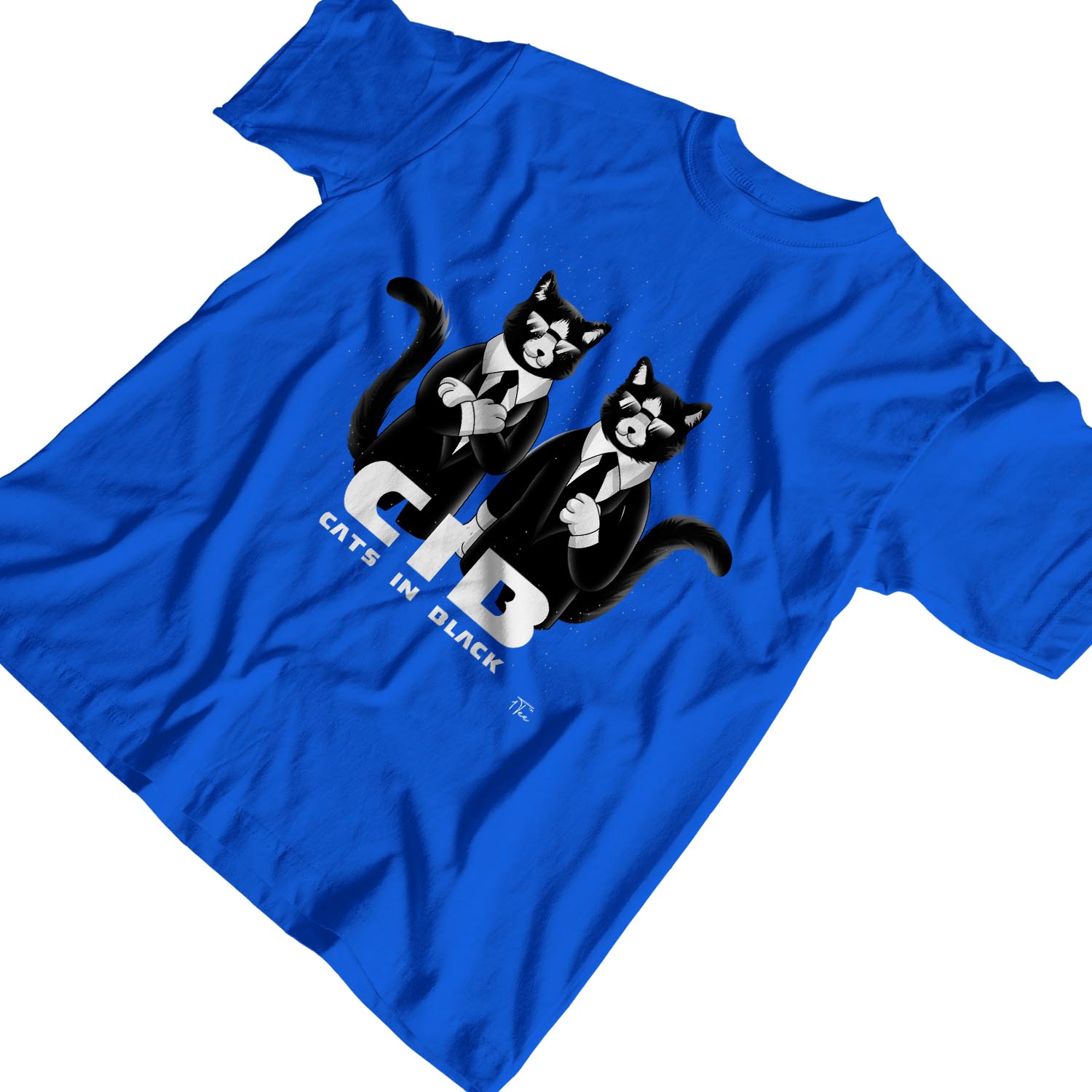 Camiseta 1Tee Hombre CIB Gatos en Animal Negro - Imagen 21 de 24